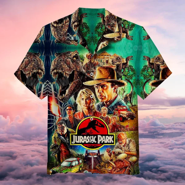 Jurassic Park Hawaiian Shirt Classic Movie Series Hawaii Shirt Jurassic Park Aloha Shirt