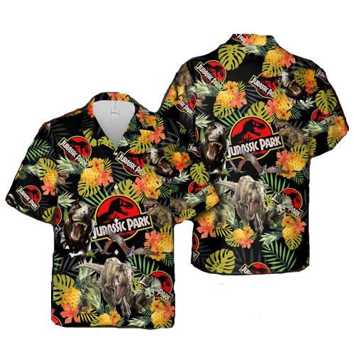Jurassic Park Hawaiian Shirt Jurassic Park Tropical Dinosaur Hawaii Shirt Jurassic Park Aloha Shirt