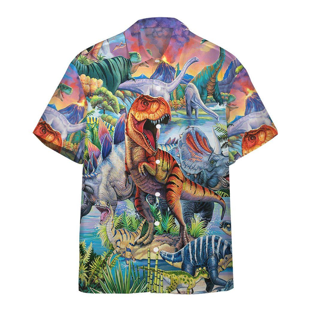 Jurassic Park Hawaiian Shirt T-Rex Dinosaurs World 3D Hawaii Shirt Jurassic Park Aloha Shirt