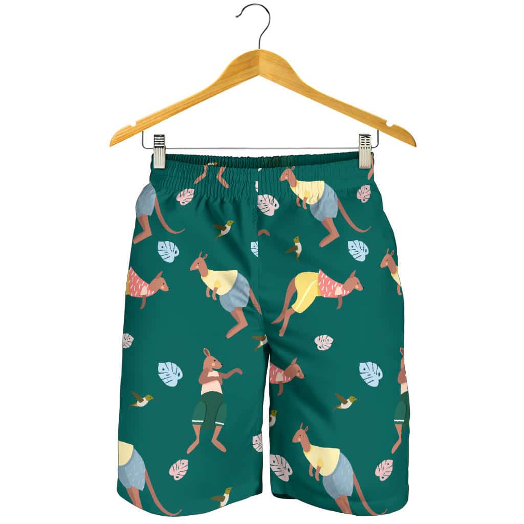 Kangaroo Leaves Pattern For Men Women Kid Shorts