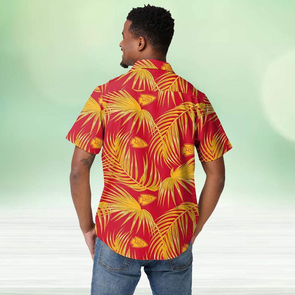 Kansas City Chiefs Button Up Hawaiian Styled Shirt