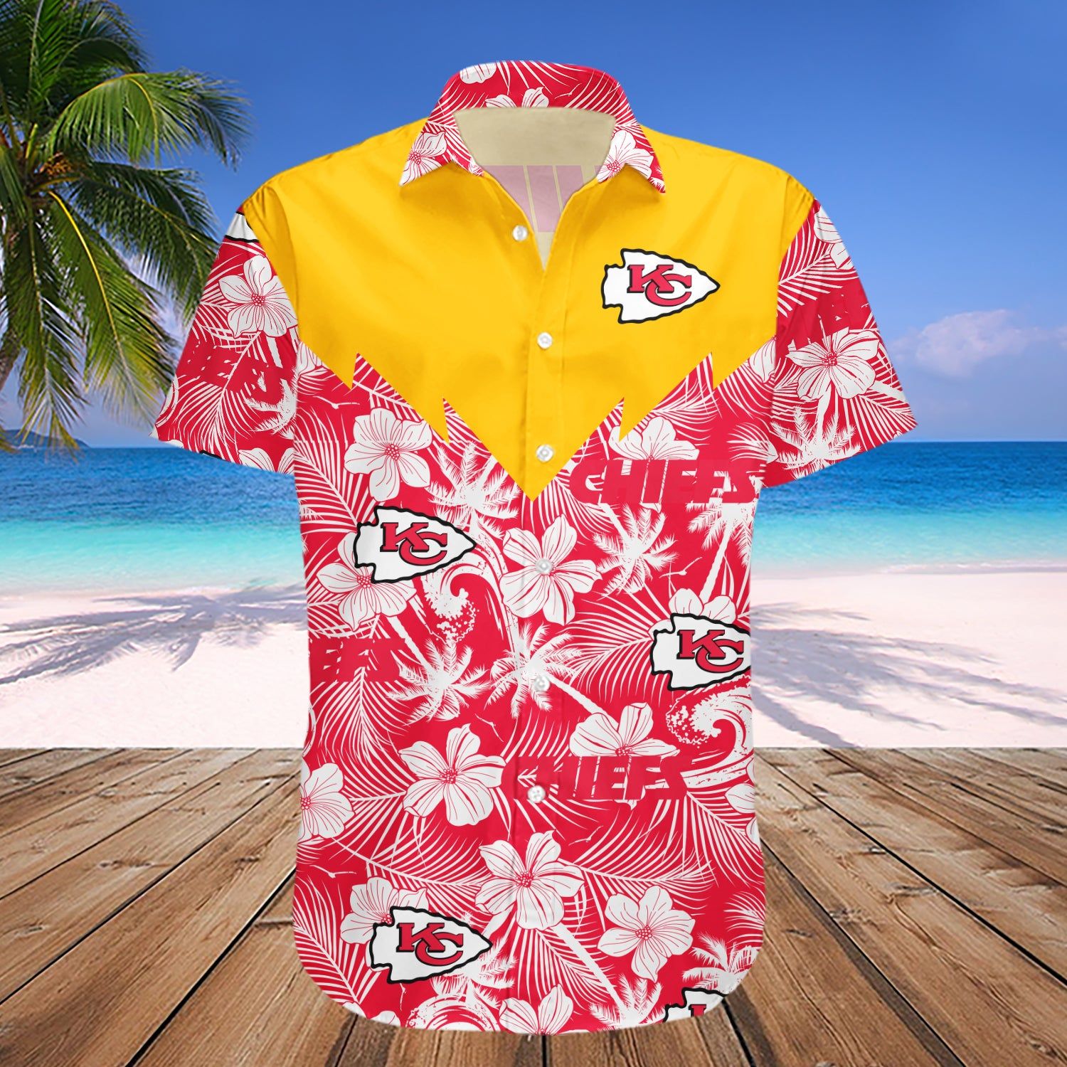 Kansas City Chiefs Hawaii Shirt Tropical Seamless- NFL