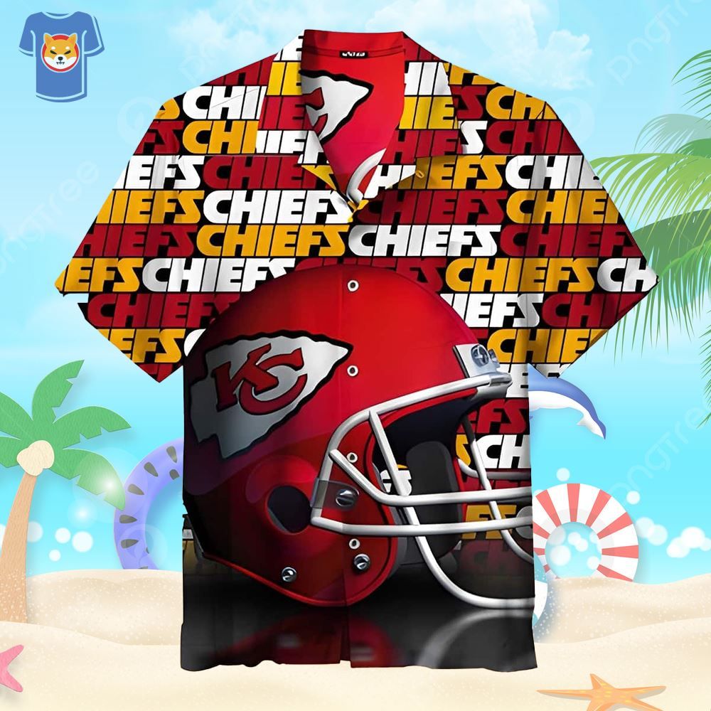 Kansas City Chiefs Hawaiian Shirt Football Helmet Best Beach Gift