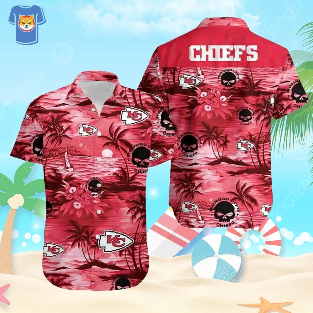 Kansas City Chiefs Hawaiian Shirt Leopard Pattern All Over Print