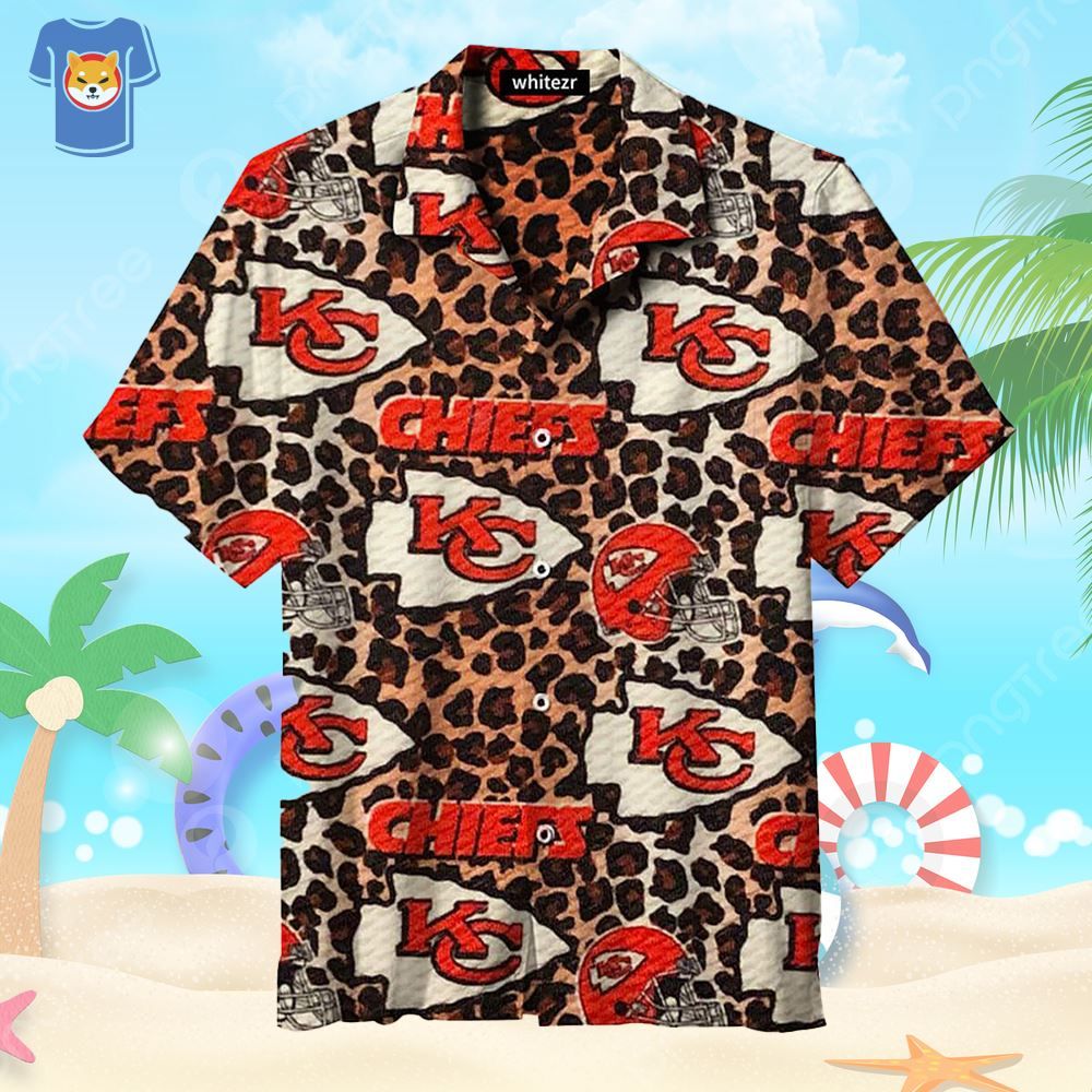 Kansas City Chiefs Hawaiian Shirt Leopard Pattern All Over Print