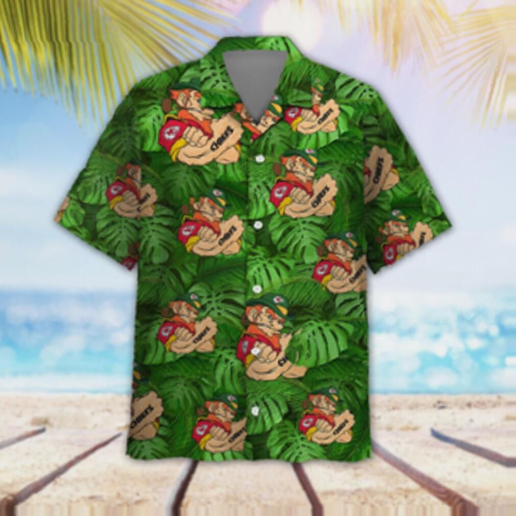 Kansas City Chiefs Leprechaun St Patricks Day Button Up Hawaiian Shirt