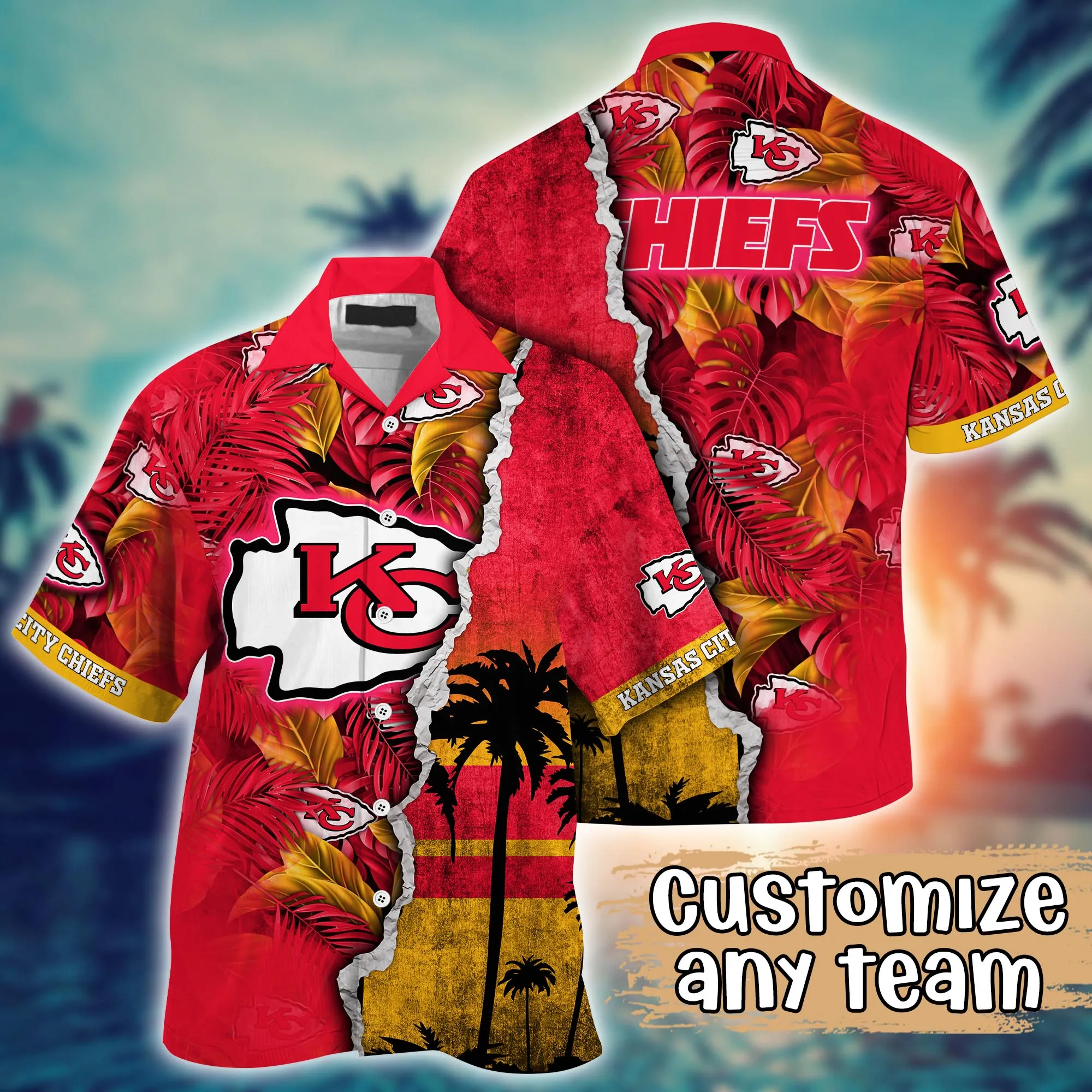 Kansas City Chiefs NFL Hawaiian Shirt Custom Ice Cream Season Aloha Shirt
