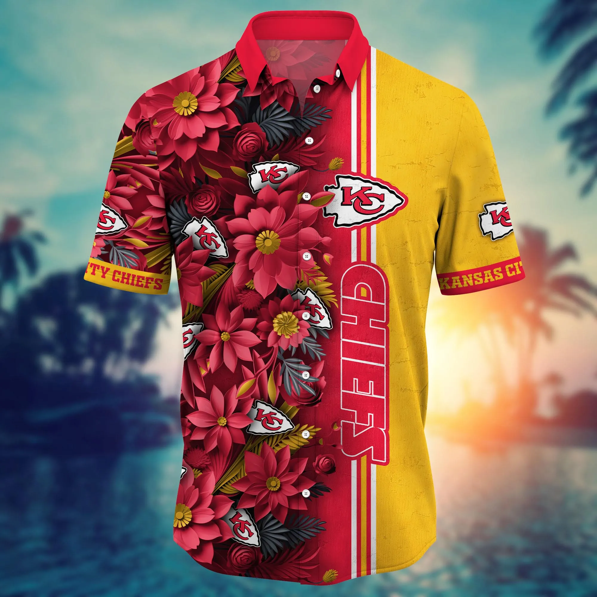 Kansas City Chiefs NFL Hawaiian Shirt Custom Shorts Aloha Shirt