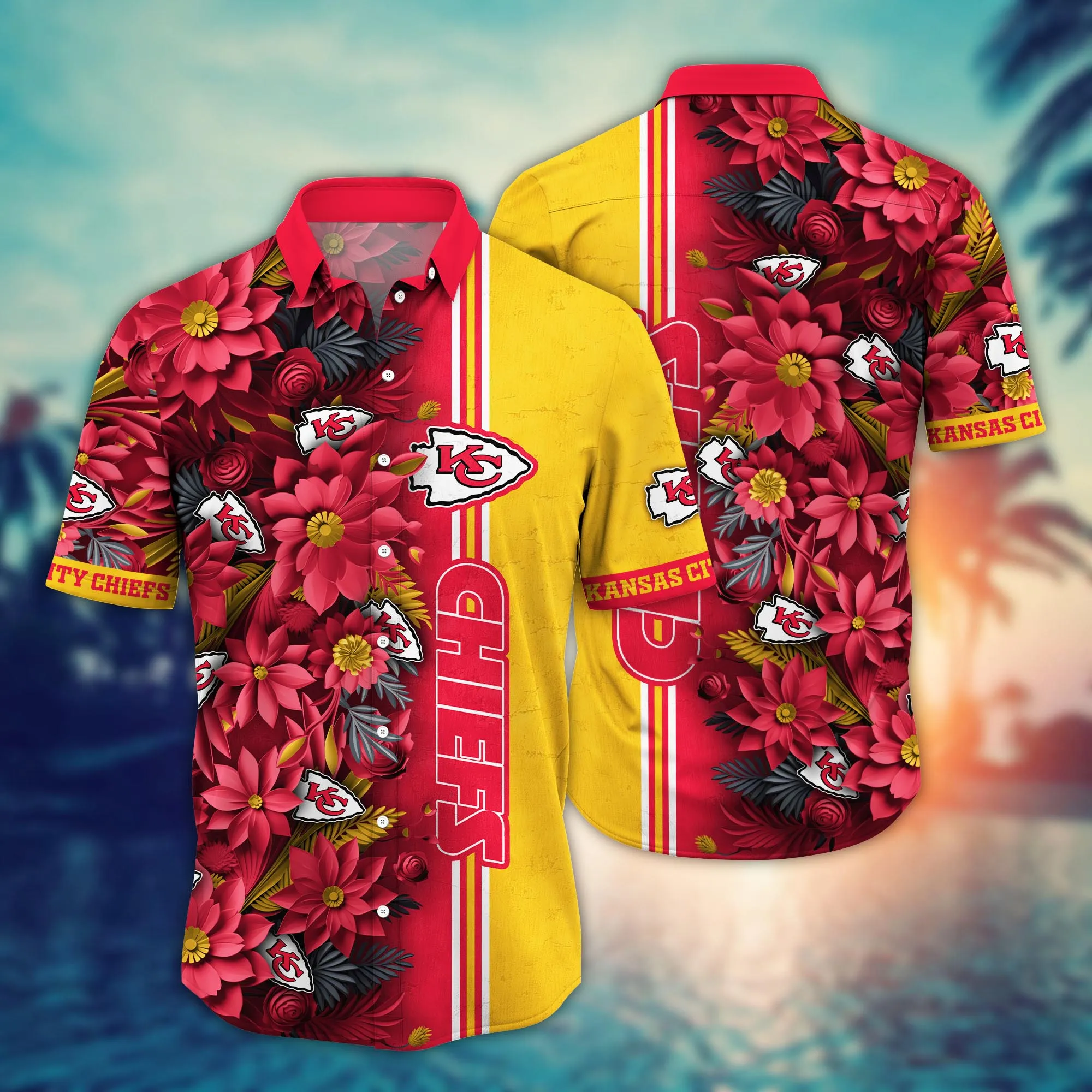 Kansas City Chiefs NFL Hawaiian Shirt Custom Shorts Aloha Shirt