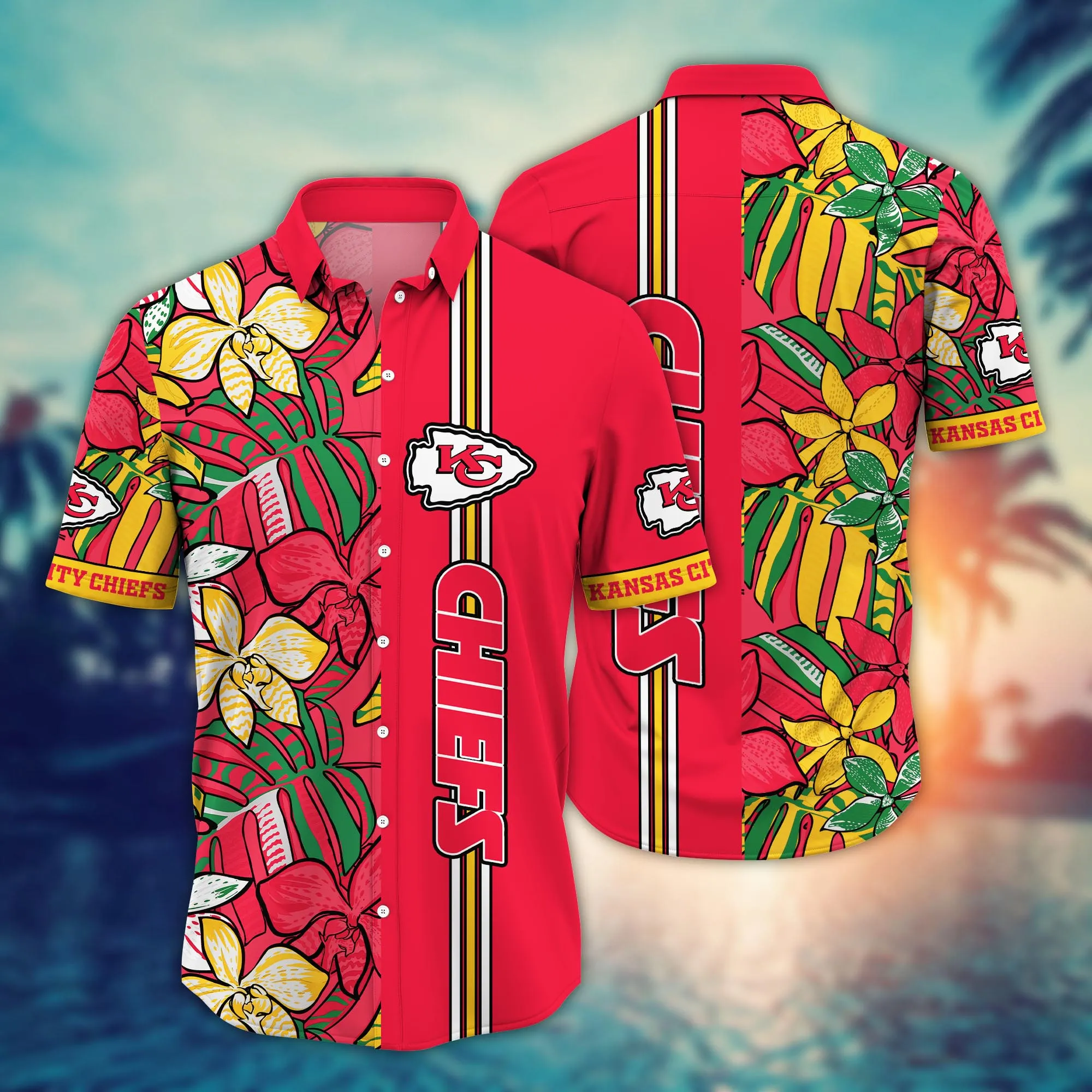 Kansas City Chiefs NFL Hawaiian Shirt Garden Parties Aloha Shirt