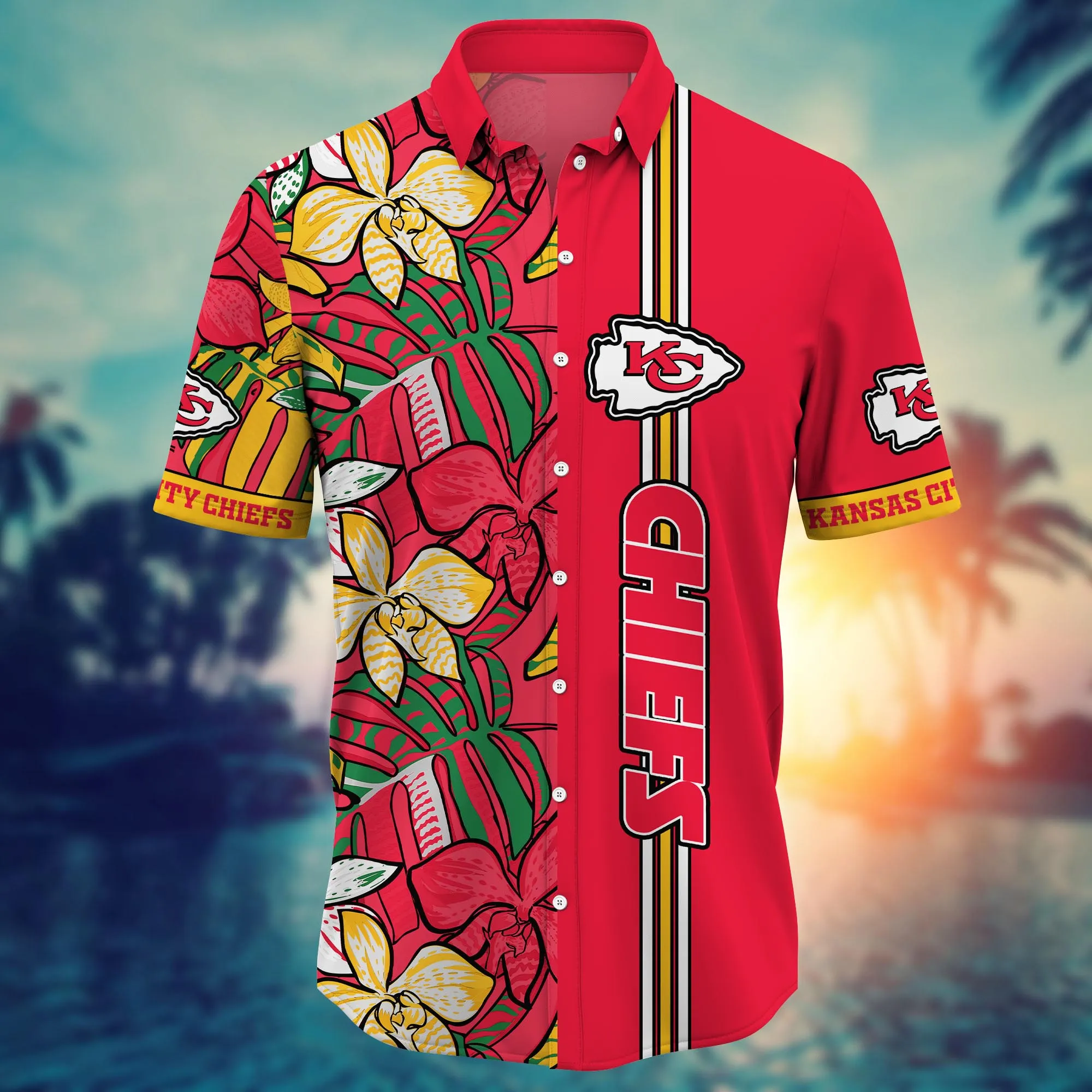 Kansas City Chiefs NFL Hawaiian Shirt Garden Parties Aloha Shirt