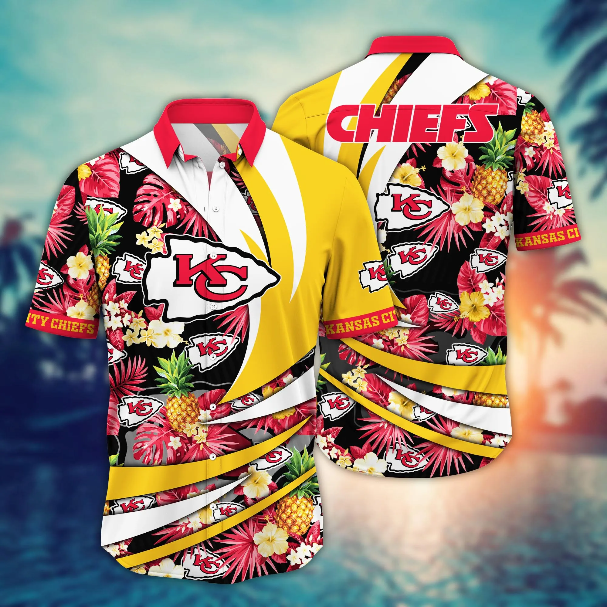 Kansas City Chiefs NFL Hawaiian Shirt Starry Nights Exhibition Match Shirts