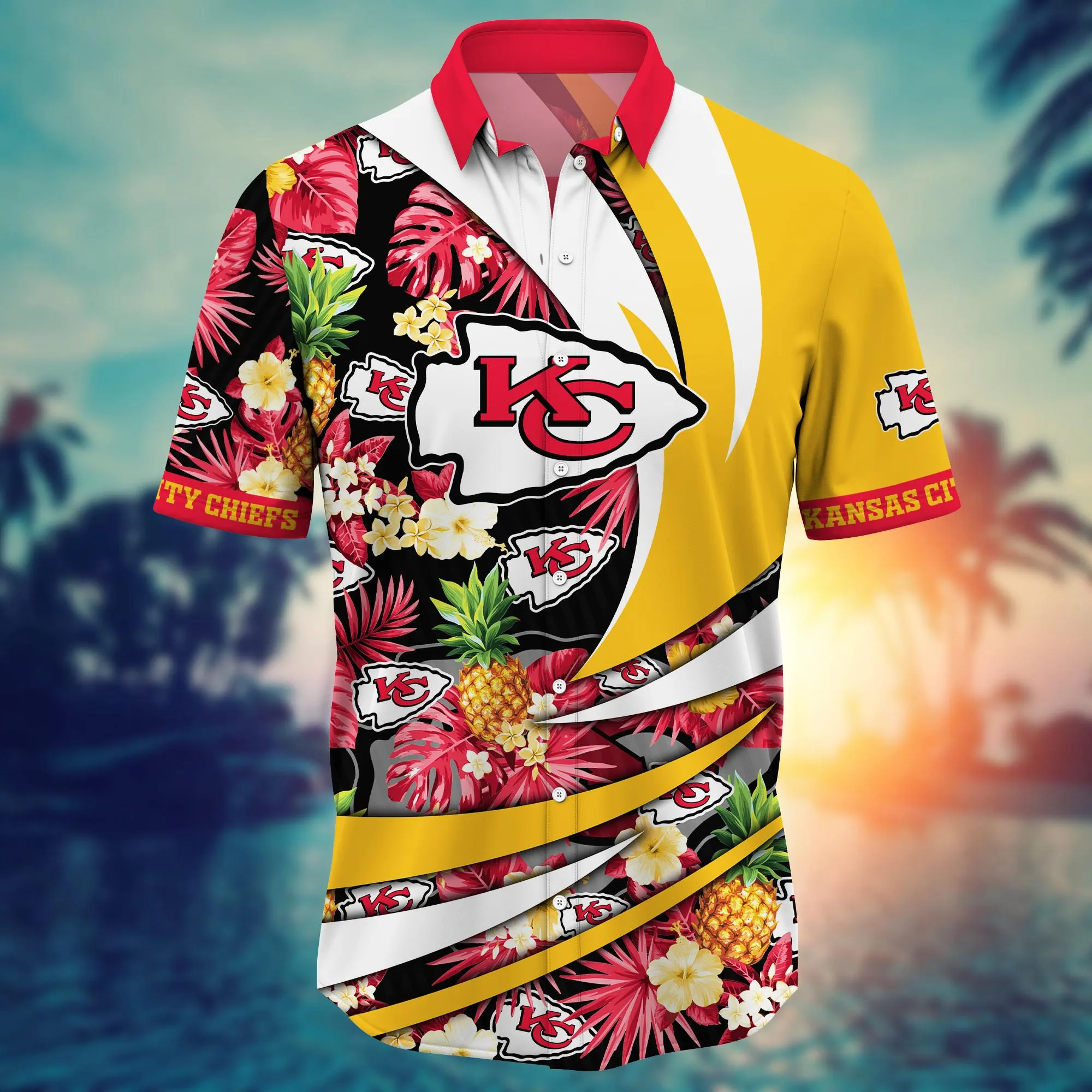 Kansas City Chiefs NFL Hawaiian Shirt Starry Nights Exhibition Match Shirts