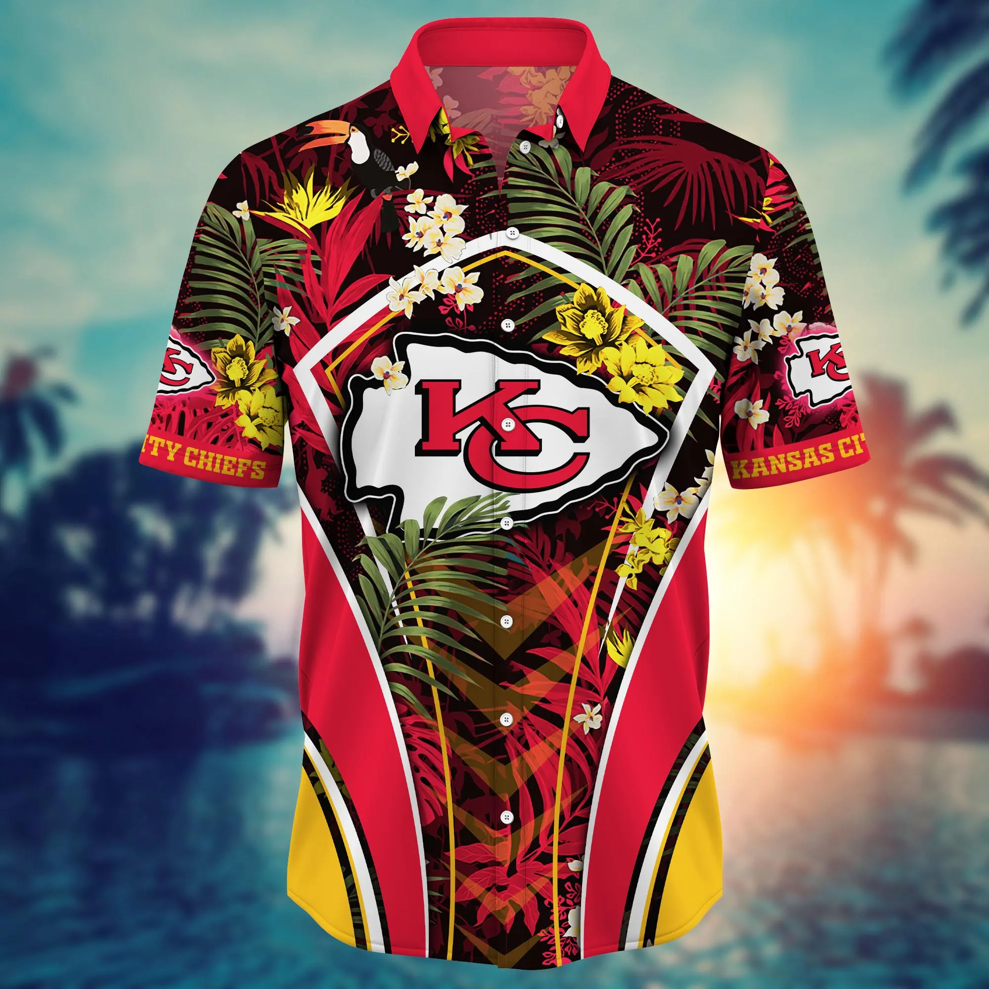 Kansas City Chiefs NFL Hawaiian Shirt Starry Nights The Beautiful Game Shirts