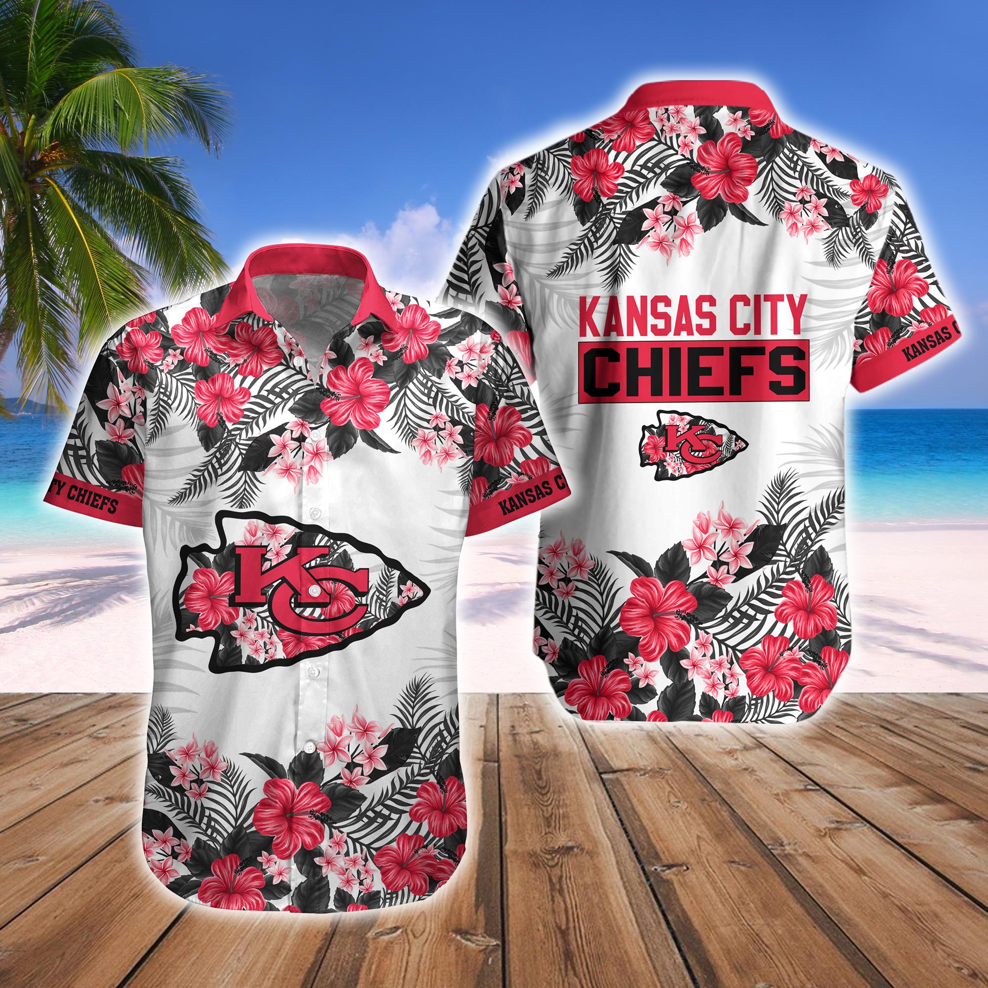 Kansas City Chiefs Tropical Hawaiian Fan Shirt Shorts Tribal Set