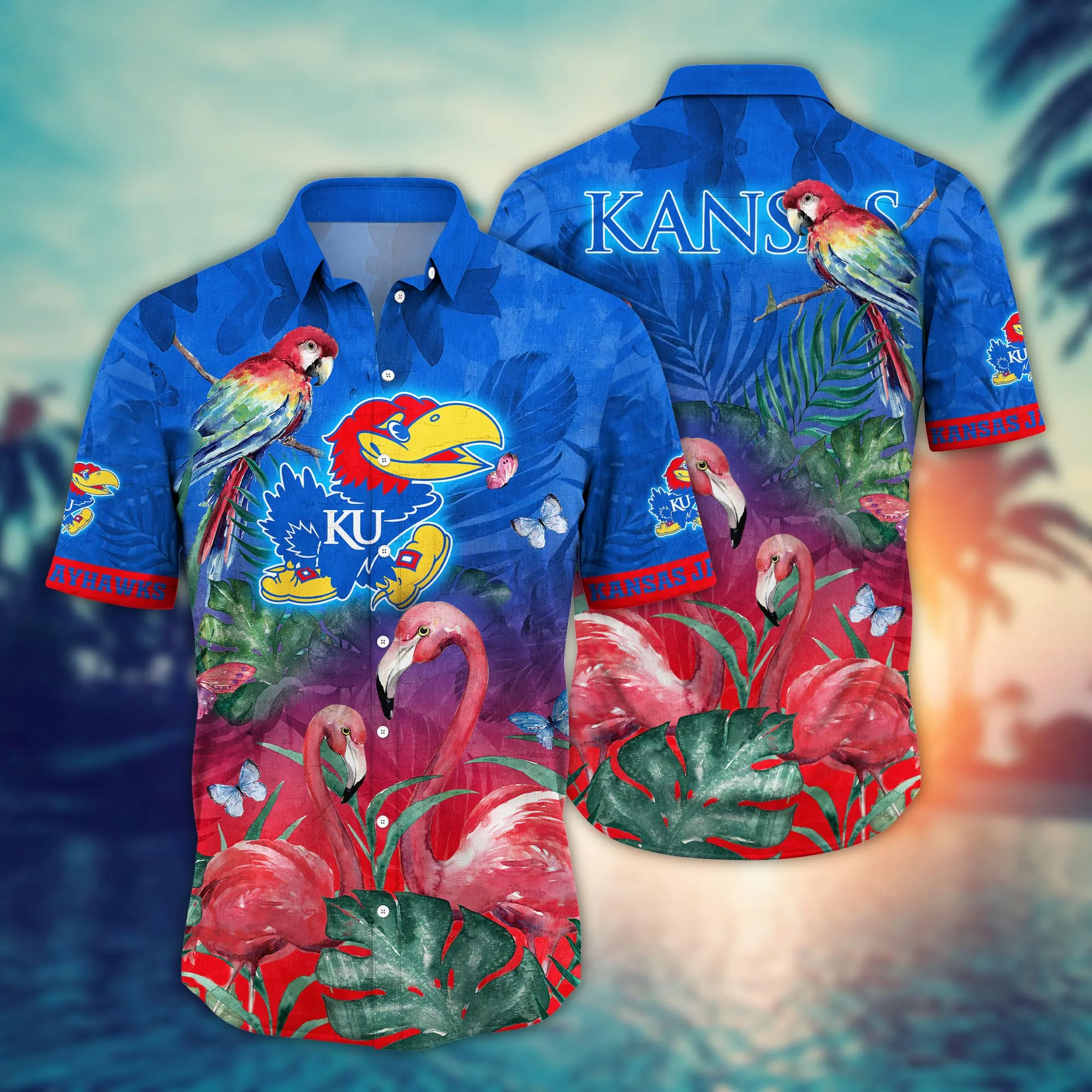 Kansas Jayhawks NCAA Hawaiian Shirt Air Conditioning Aloha Shirt Kansas Jayhawks NCAA Hawaiian Shirt Air Conditioning Aloha Shirt
