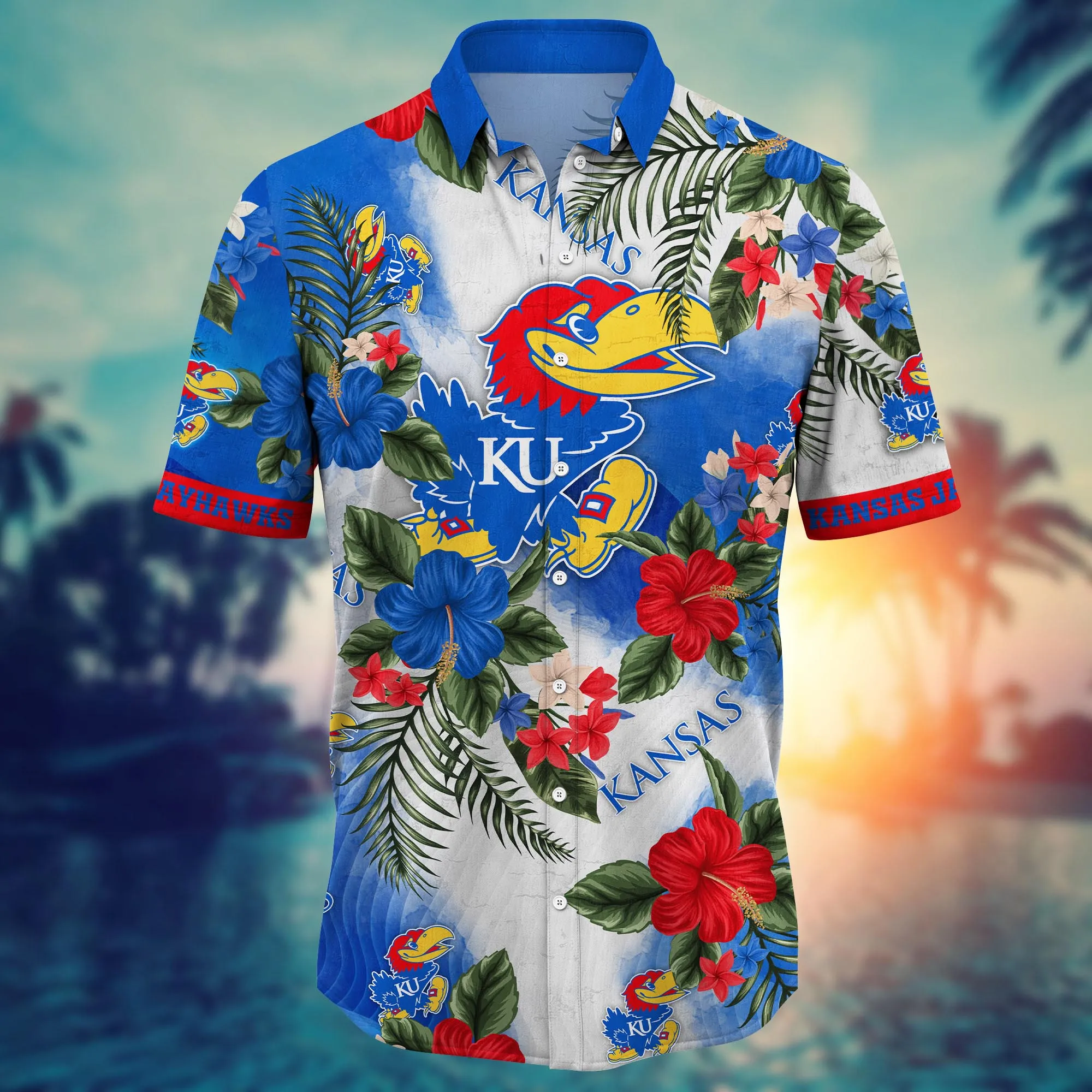 Kansas Jayhawks NCAA Hawaiian Shirt Ice Cream Seasontime Aloha Shirt