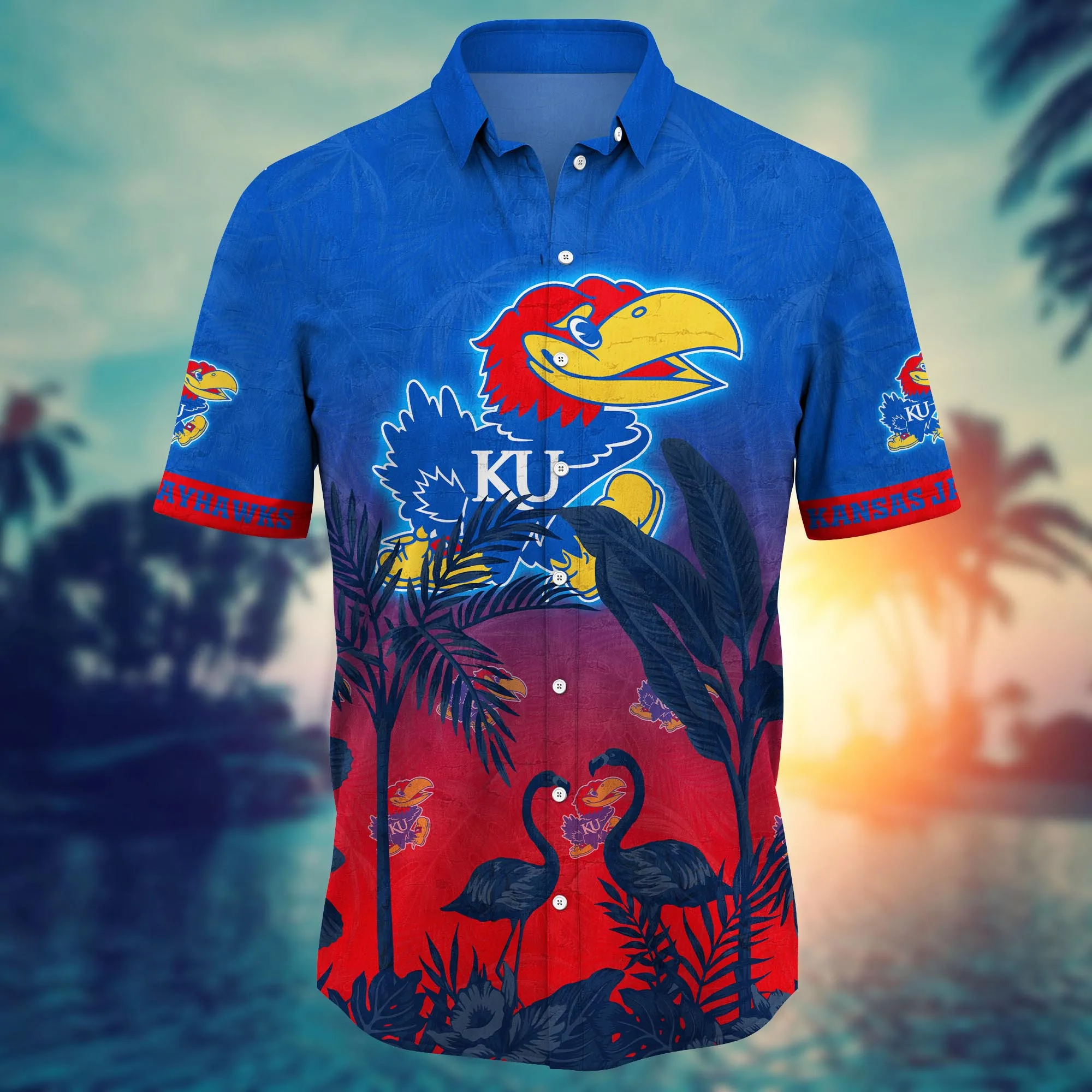 Kansas Jayhawks NCAA Hawaiian Shirt Leisuretime Aloha Shirt