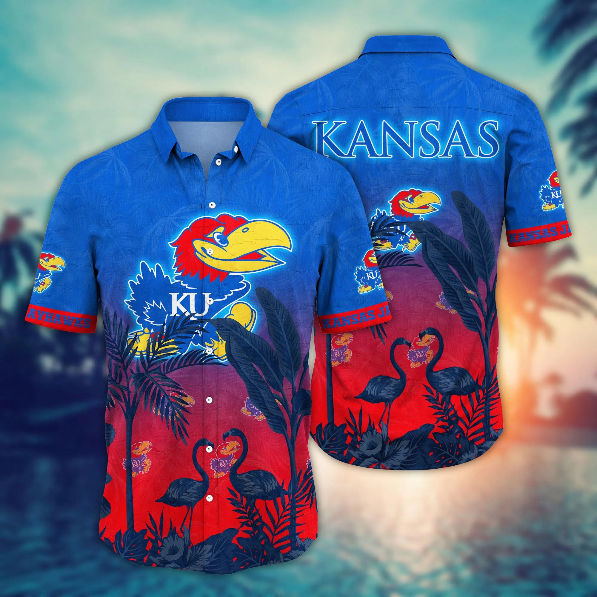 Kansas Jayhawks NCAA Hawaiian Shirt Leisuretime Aloha Shirt Kansas Jayhawks NCAA Hawaiian Shirt Leisuretime Aloha Shirt