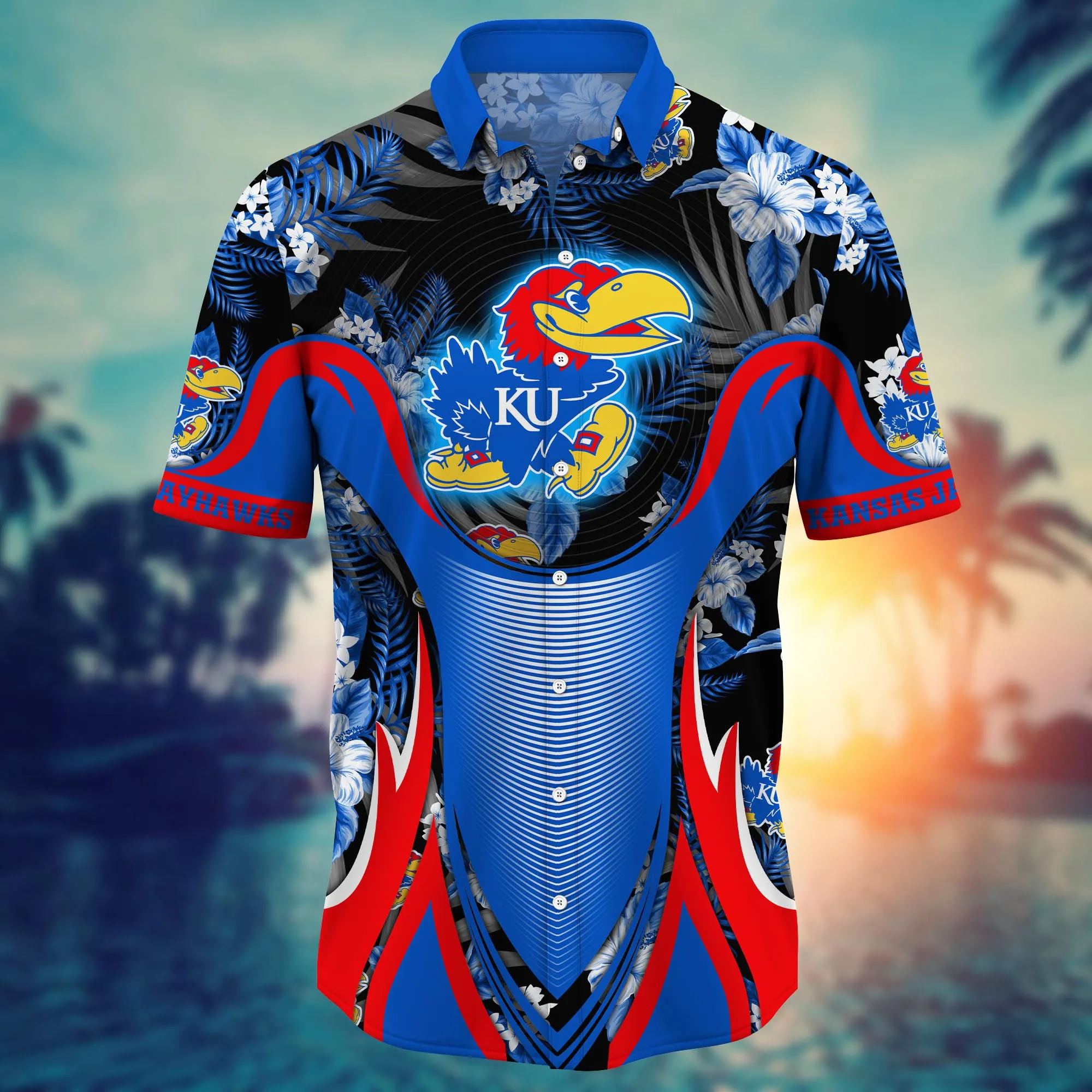 Kansas Jayhawks NCAA Hawaiian Shirt Pool Days Aloha Shirt