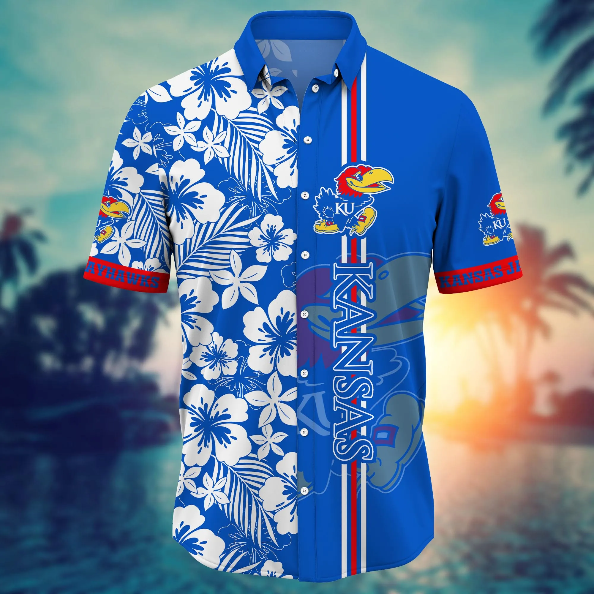 Kansas Jayhawks NCAA Hawaiian Shirt Sunbathetime Aloha Shirt