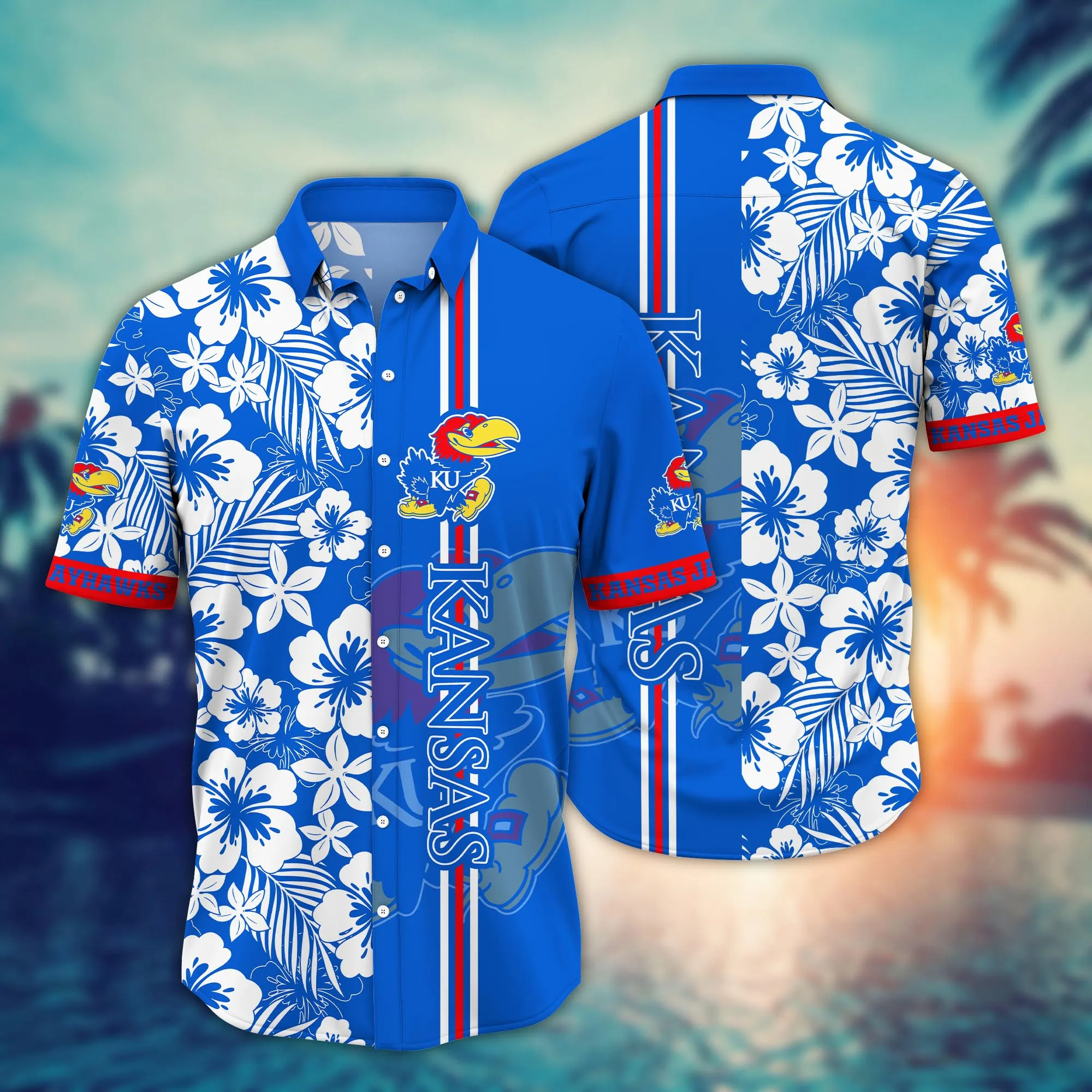 Kansas Jayhawks NCAA Hawaiian Shirt Sunbathetime Aloha Shirt Kansas Jayhawks NCAA Hawaiian Shirt Sunbathetime Aloha Shirt