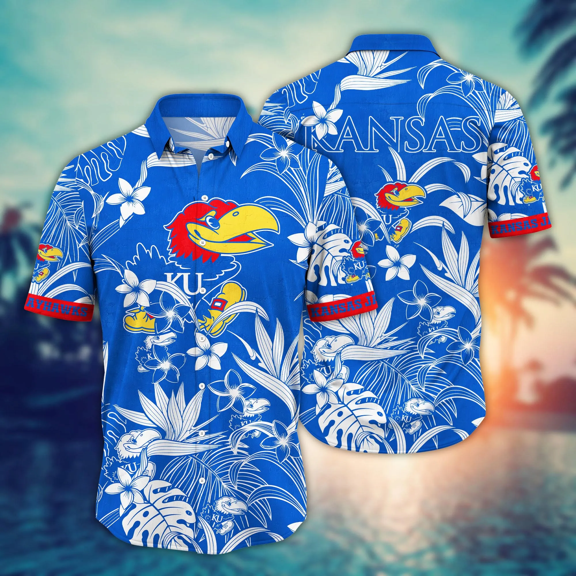 Kansas Jayhawks NCAA Hawaiian Shirt Sunlighttime Aloha Shirt Kansas Jayhawks NCAA Hawaiian Shirt Sunlighttime Aloha Shirt