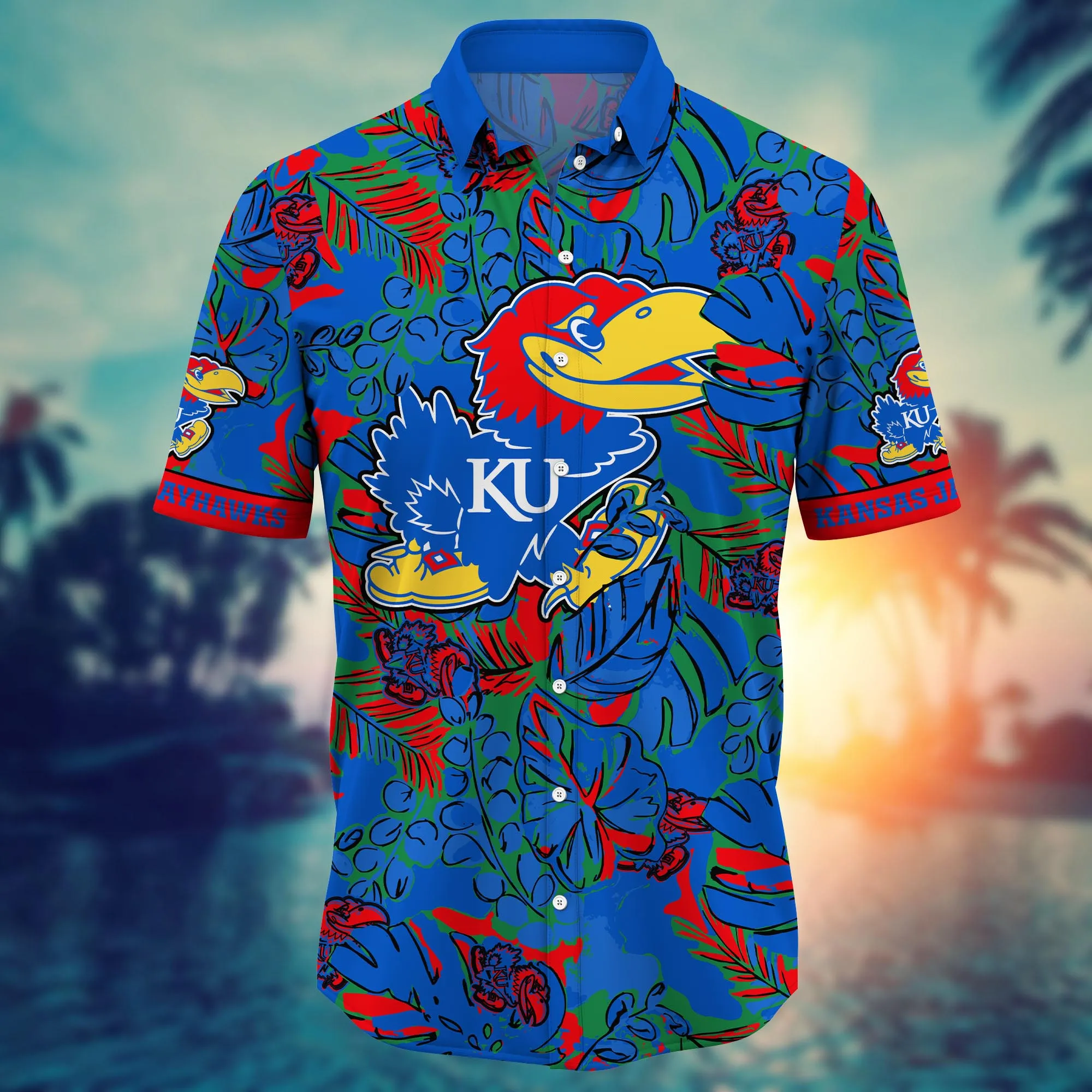 Kansas Jayhawks NCAA Hawaiian Shirt Warm Days Aloha Shirt