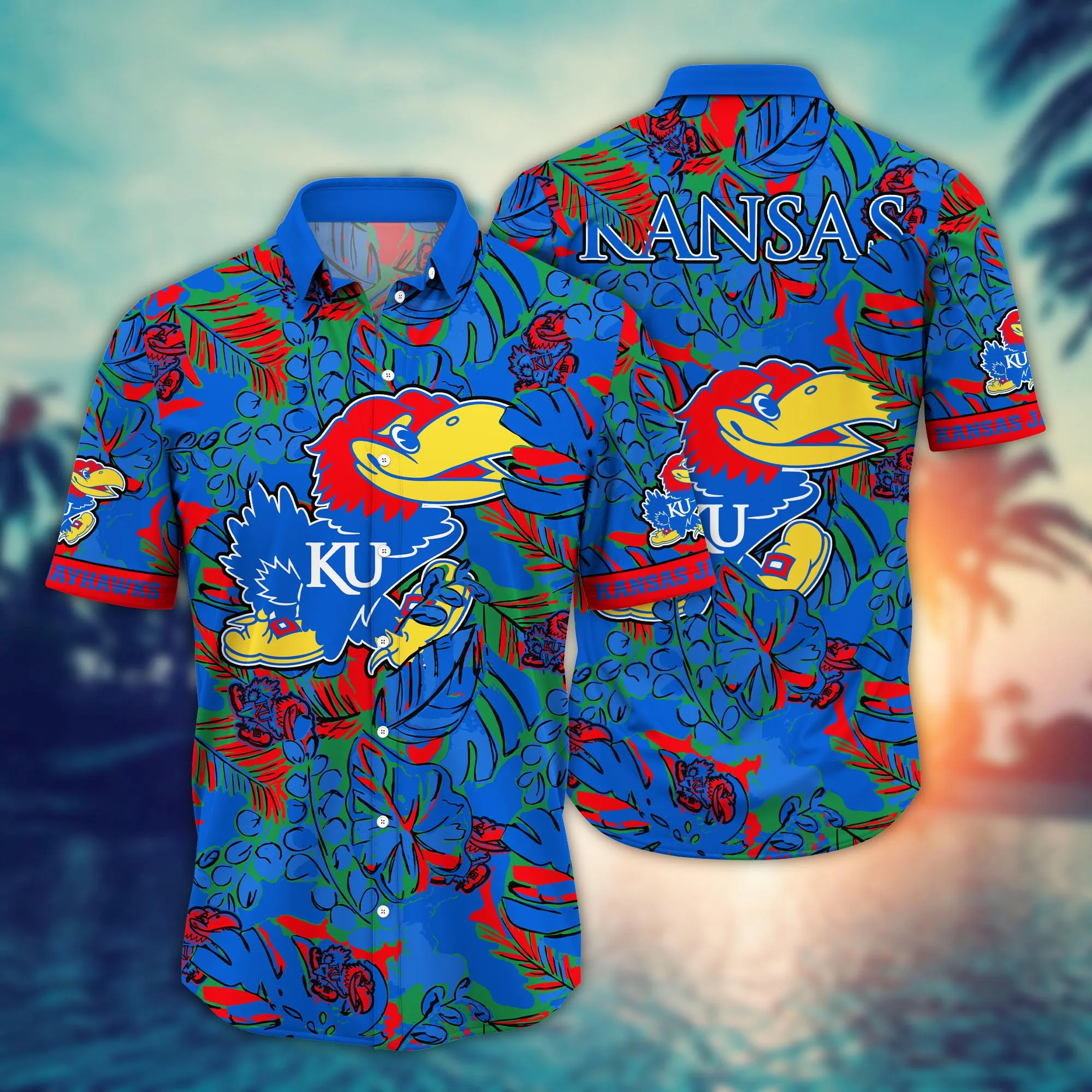 Kansas Jayhawks NCAA Hawaiian Shirt Warm Days Aloha Shirt