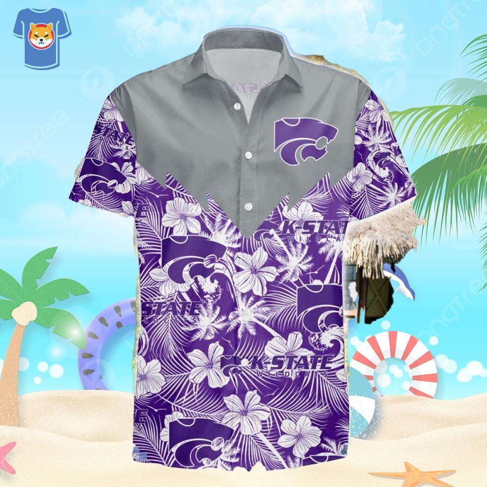 Kansas State Wildcats With Hibicus Flower Beach Summer Pattern Hawaiian Shirt