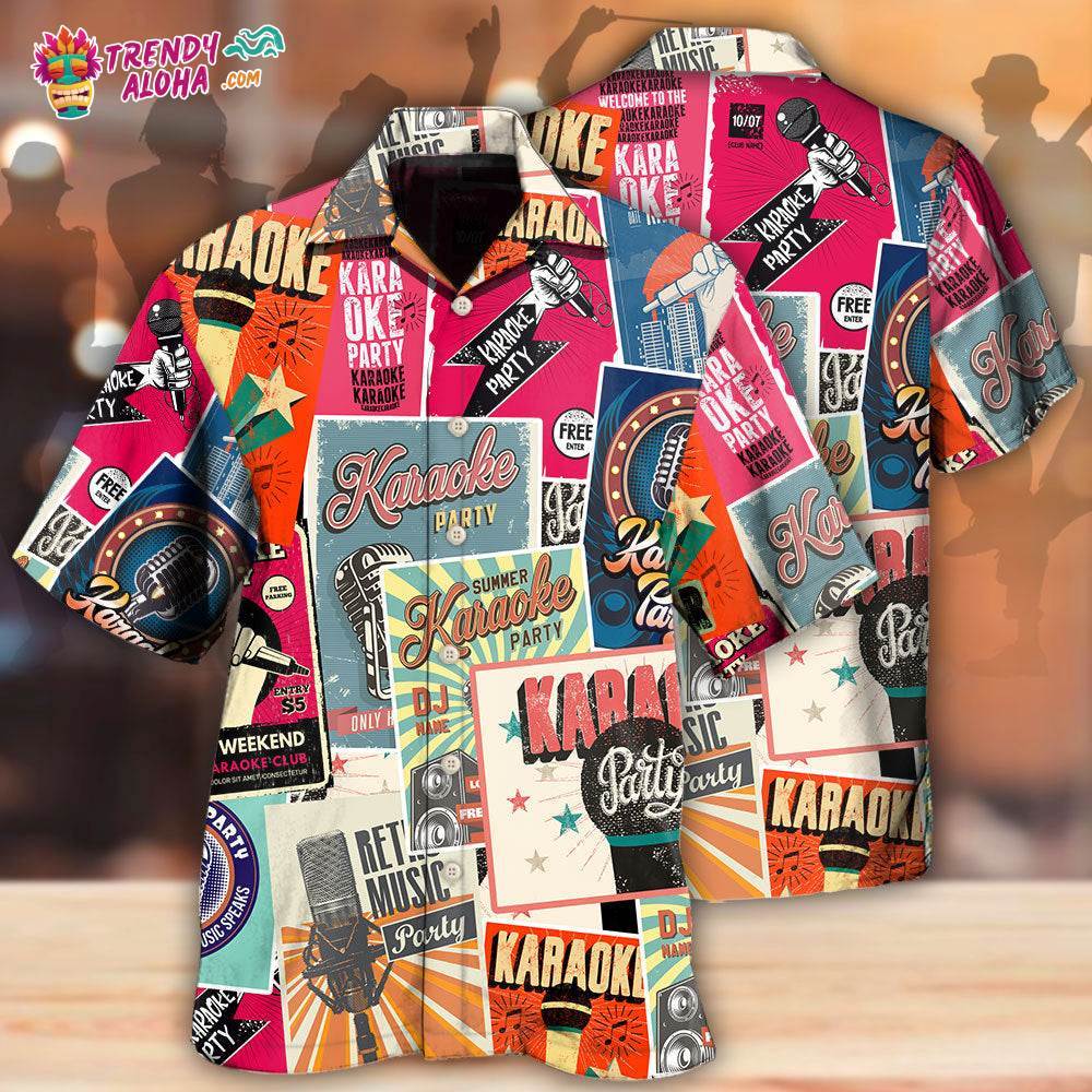 Karaoke Summer Karaoke Party Hawaiian Shirt – Trendy Aloha