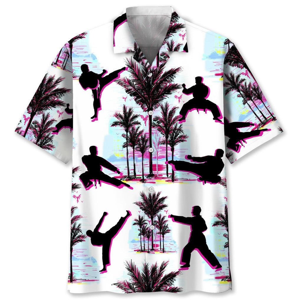 Karate Abstract Background Trendy Hawaiian Shirt