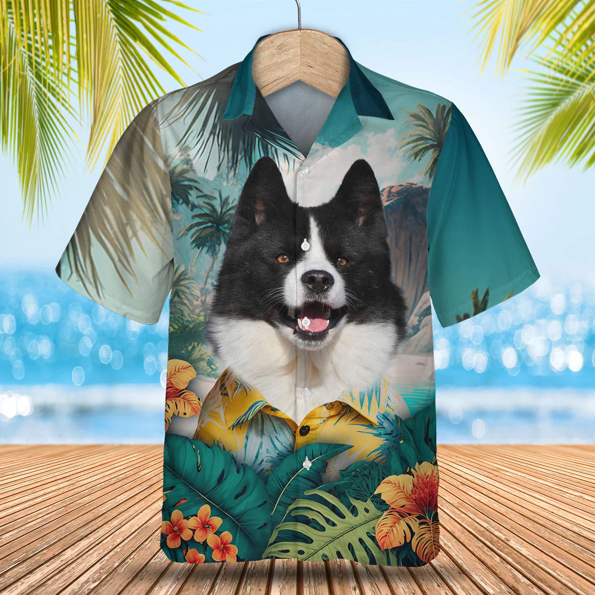 Karelian Bear Dog Forest’S Whisper In 3D Hawaiian Tropical Shirt