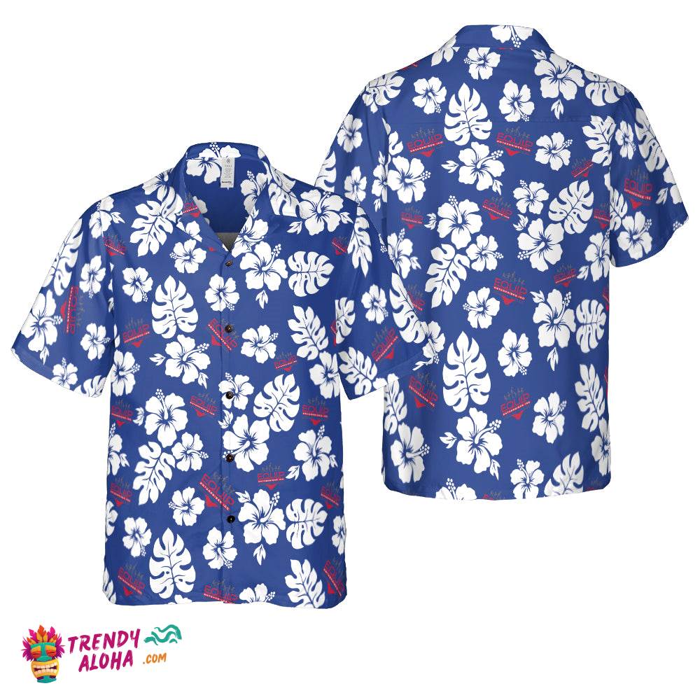 Karina Hernandez Navy Blue Hawaiian Shirt