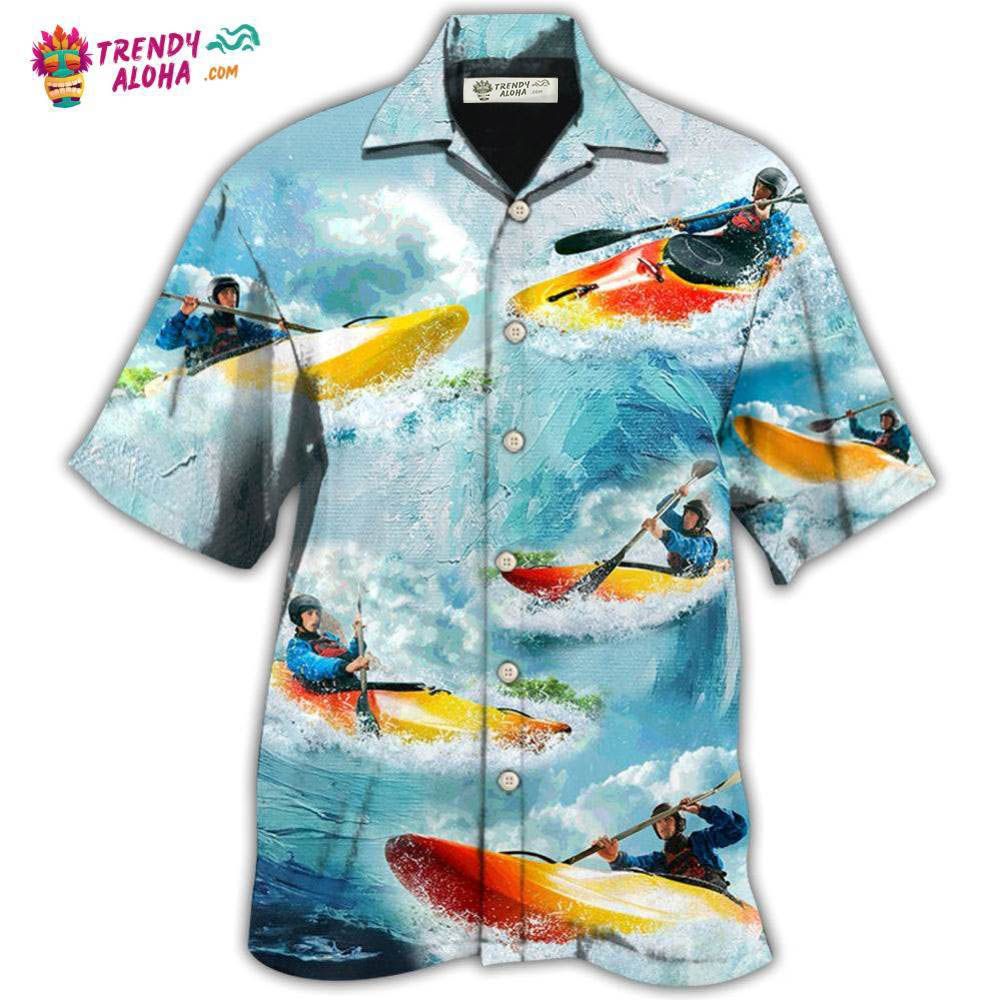 Kayaking Cool Colorful Style Hawaiian Shirt – Trendy Aloha Kayaking Cool Colorful Style Hawaiian Shirt – Trendy Aloha