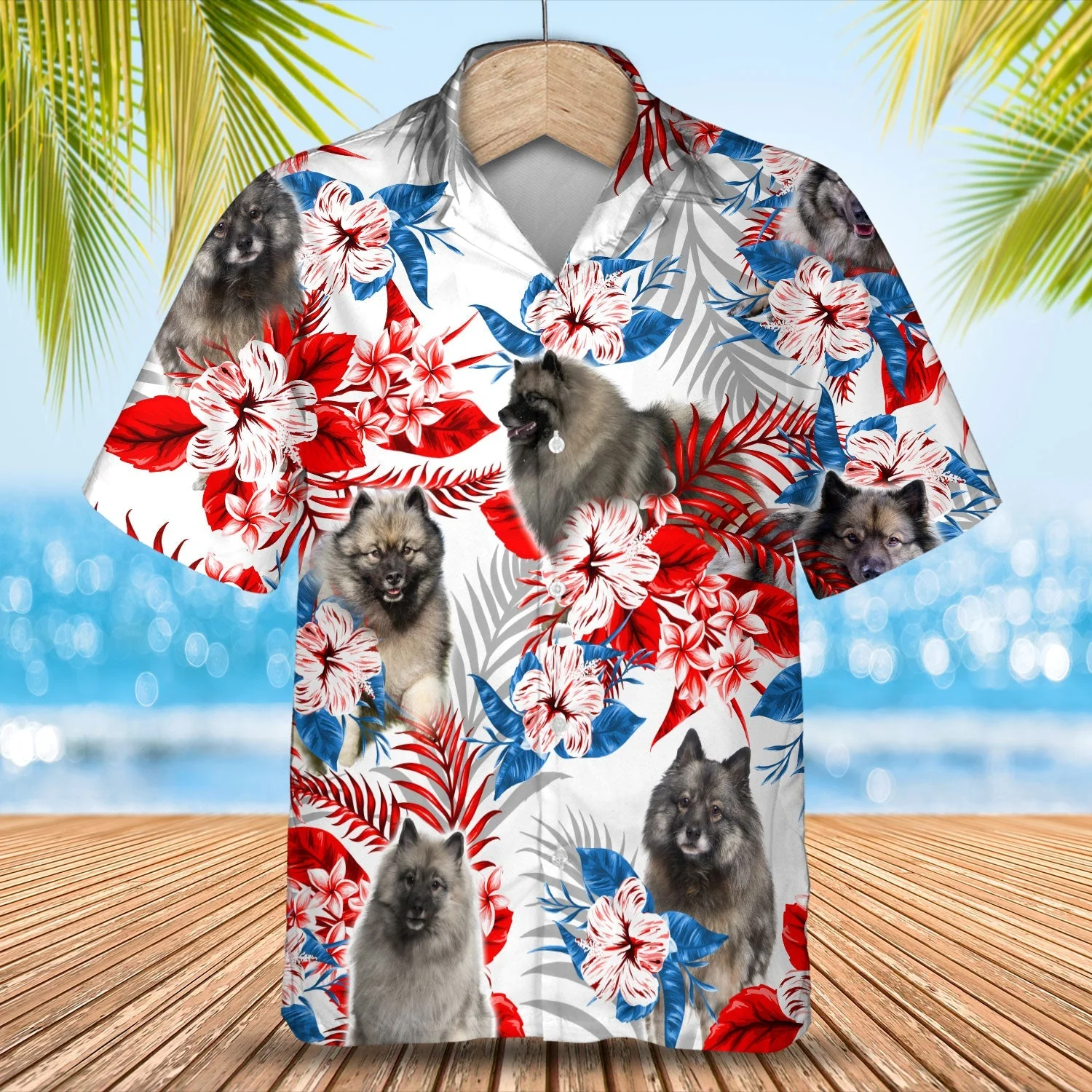 Keeshond Trendy Hawaiian Shirt – Summer Aloha Shirt, Trendy Hawaiian Shirt For Men And Women