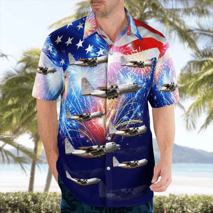 Kentucky Air National Guard 165Th Airlift Squadron Lockheed C-130H Hercules, 4Th Of July Trendy Hawaiian Shirt