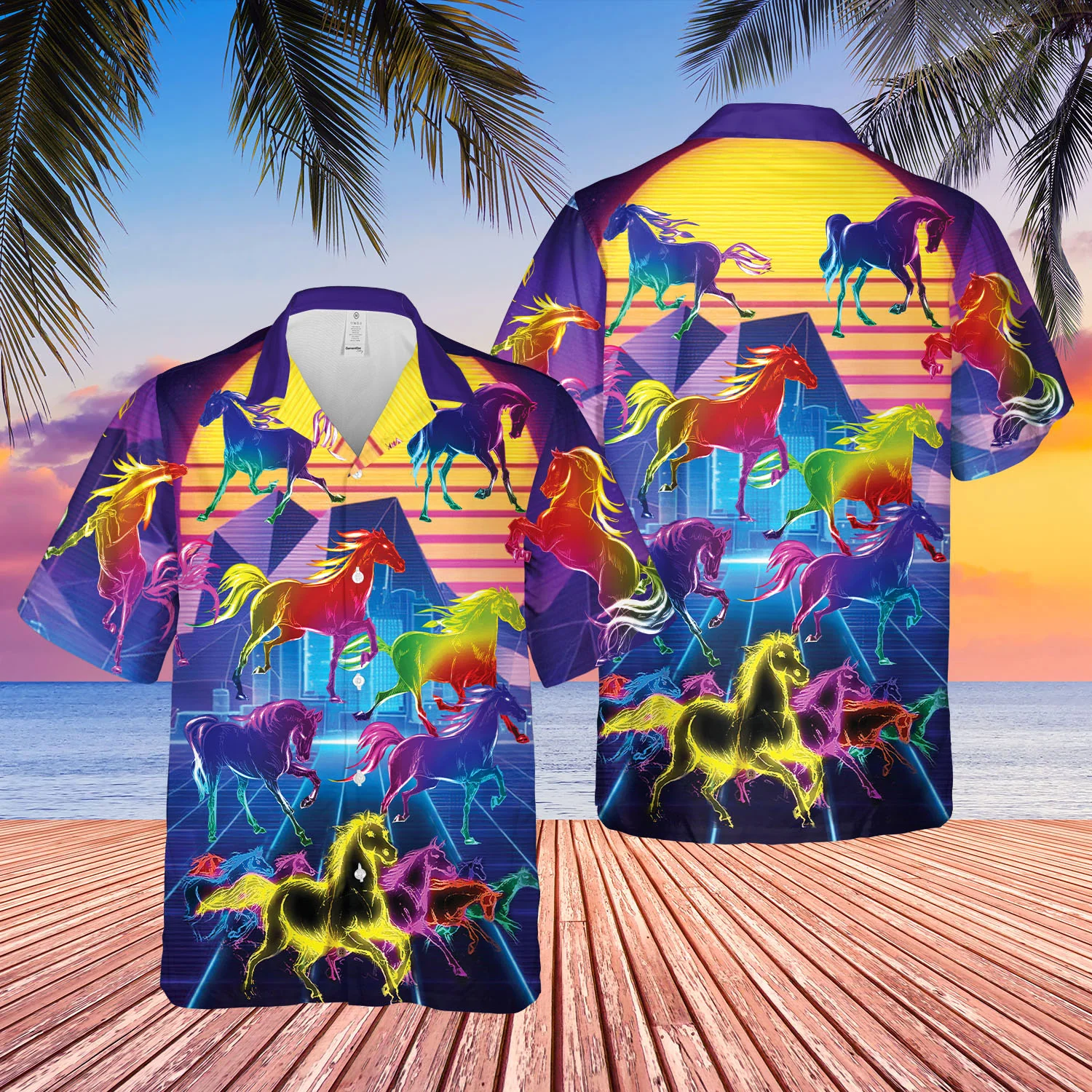 Kentucky Derby Horse Racing Neon Trendy Hawaiian Shirt For Aloha Shirt Kentucky Derby Horse Racing Neon Trendy Hawaiian Shirt For Aloha Shirt