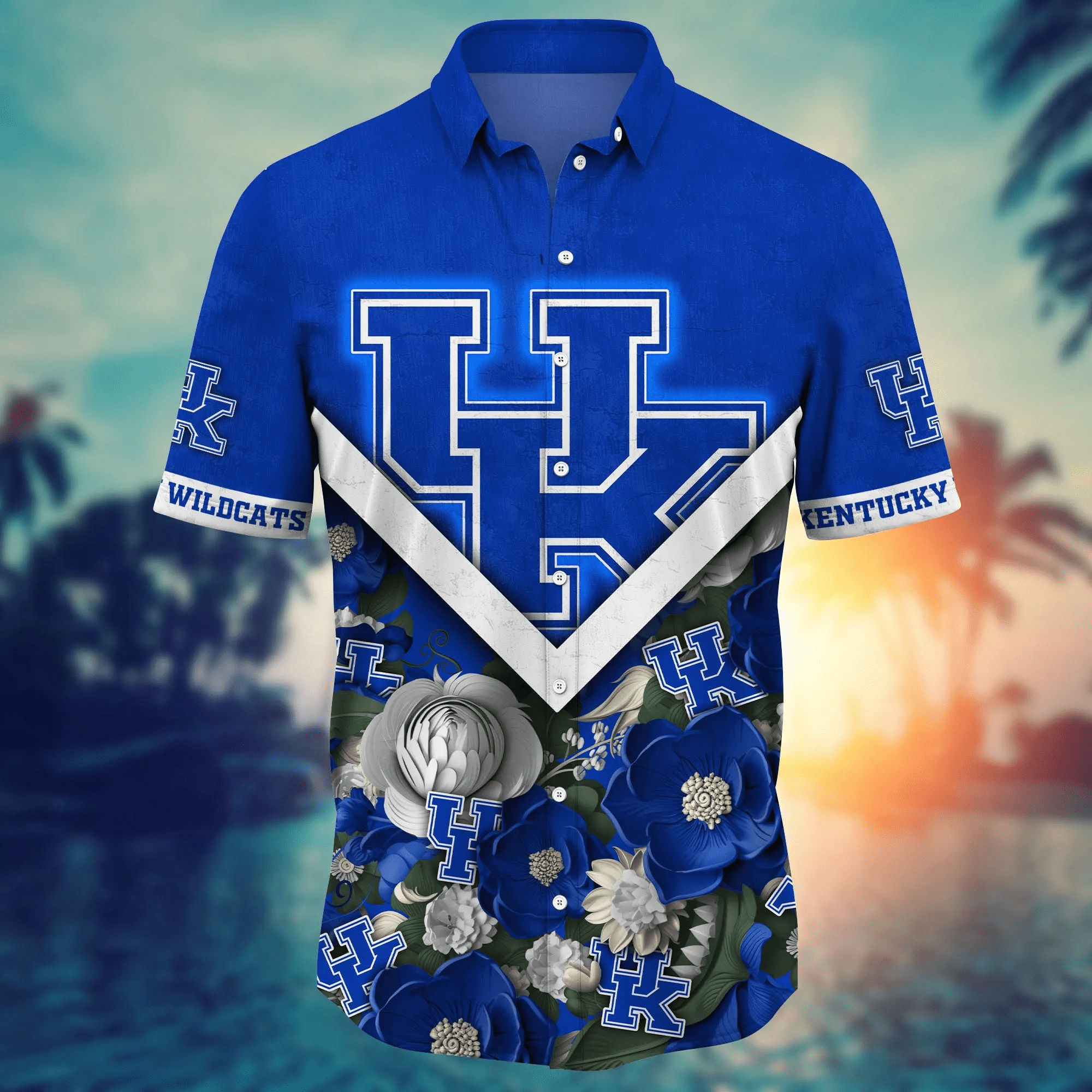 Kentucky Wildcats NCAA Hawaiian Shirt Custom Summer Nights Aloha Shirt