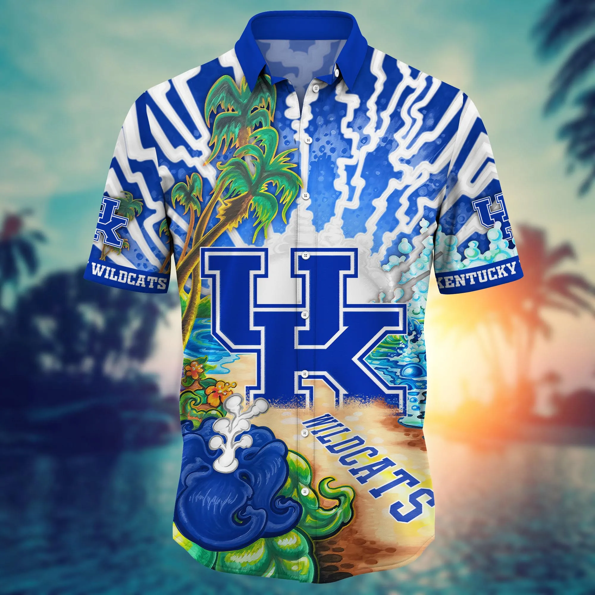 Kentucky Wildcats NCAA Hawaiian Shirt Sandcastlestime Aloha Shirt