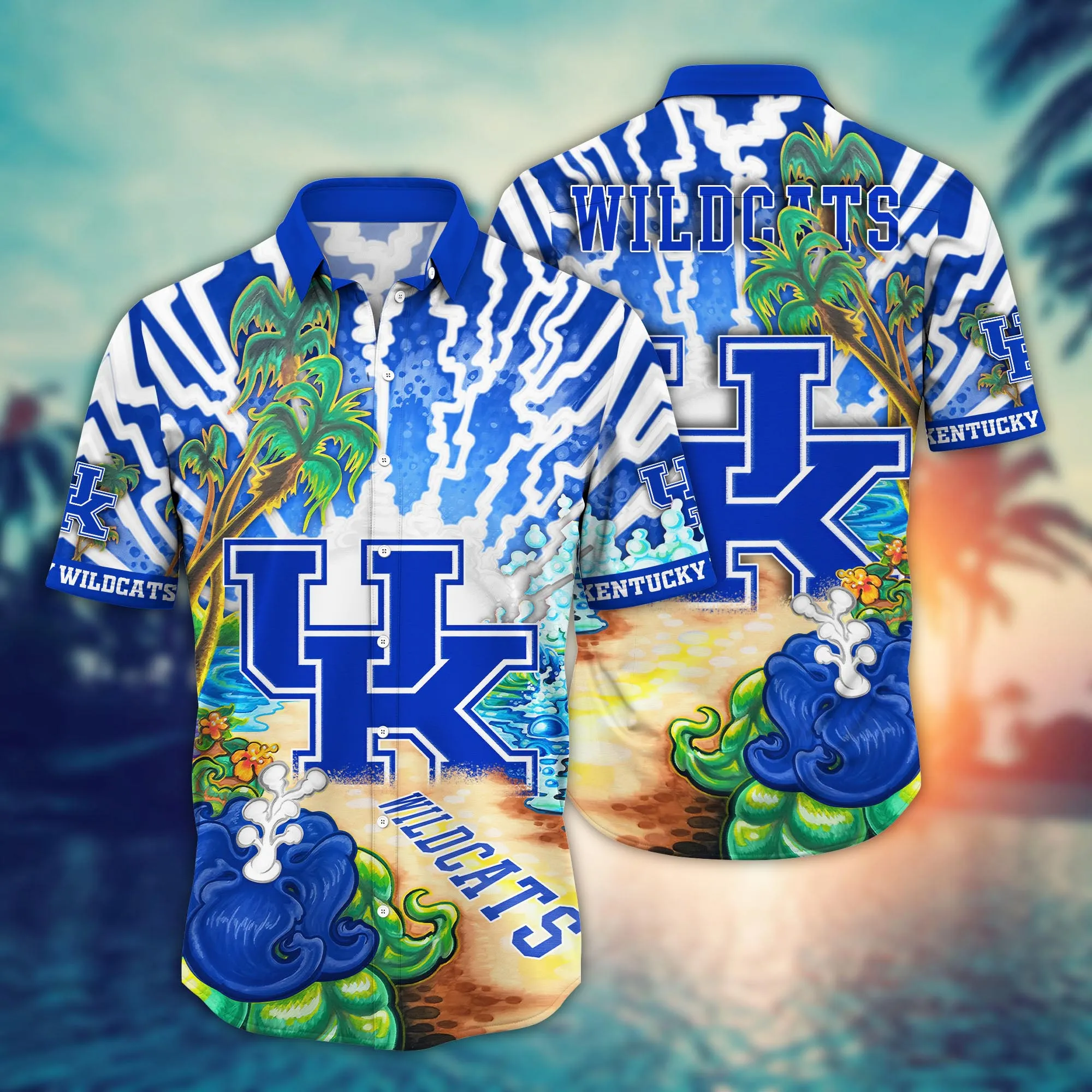 Kentucky Wildcats NCAA Hawaiian Shirt Sandcastlestime Aloha Shirt Kentucky Wildcats NCAA Hawaiian Shirt Sandcastlestime Aloha Shirt