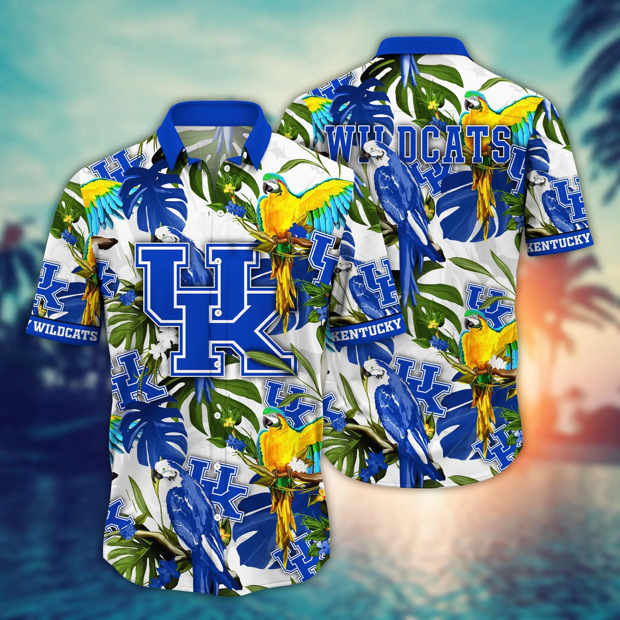 Kentucky Wildcats NCAA Hawaiian Shirt Sun Raystime Aloha Shirt Kentucky Wildcats NCAA Hawaiian Shirt Sun Raystime Aloha Shirt