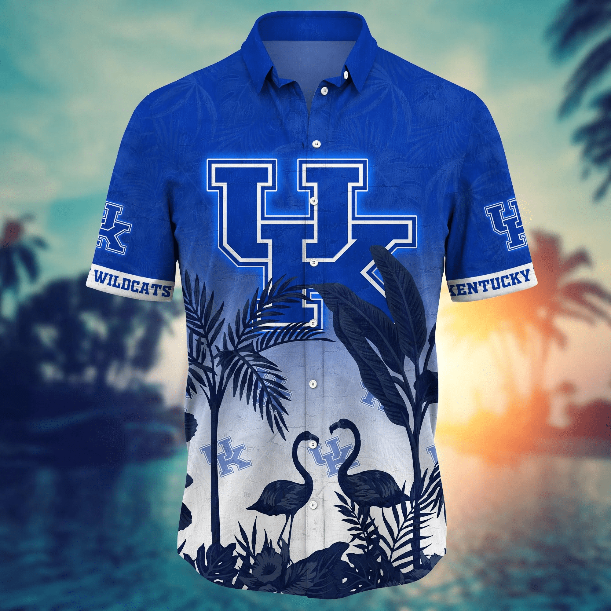 Kentucky Wildcats NCAA Hawaiian Shirt Warm Nightstime Aloha Shirt
