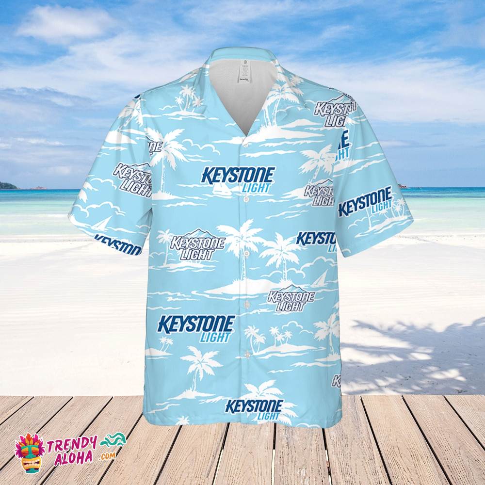 Keystone Light Hawaiian Beach Pattern Shirt, Hawaii Beer Shirt, Keystone Light Hawaiian Summer Shirt, Keystone Light Aloha Shirt