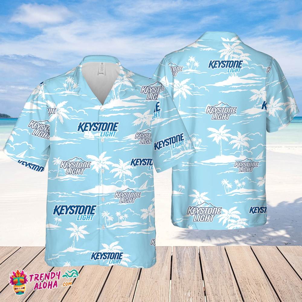 Keystone Light Hawaiian Beach Pattern Shirt, Hawaii Beer Shirt, Keystone Light Hawaiian Summer Shirt, Keystone Light Aloha Shirt