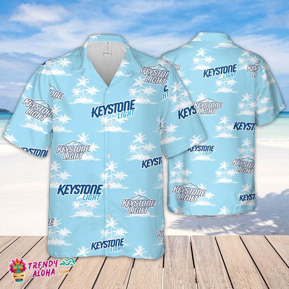 Keystone Light Hawaiian Coconut Island Pattern Hawaiian Beer Lover Shirt, Classic Flowers Beer Aloha Shirt Keystone Light Hawaiian Coconut Island Pattern Hawaiian Beer Lover Shirt, Classic Flowers Beer Aloha Shirt