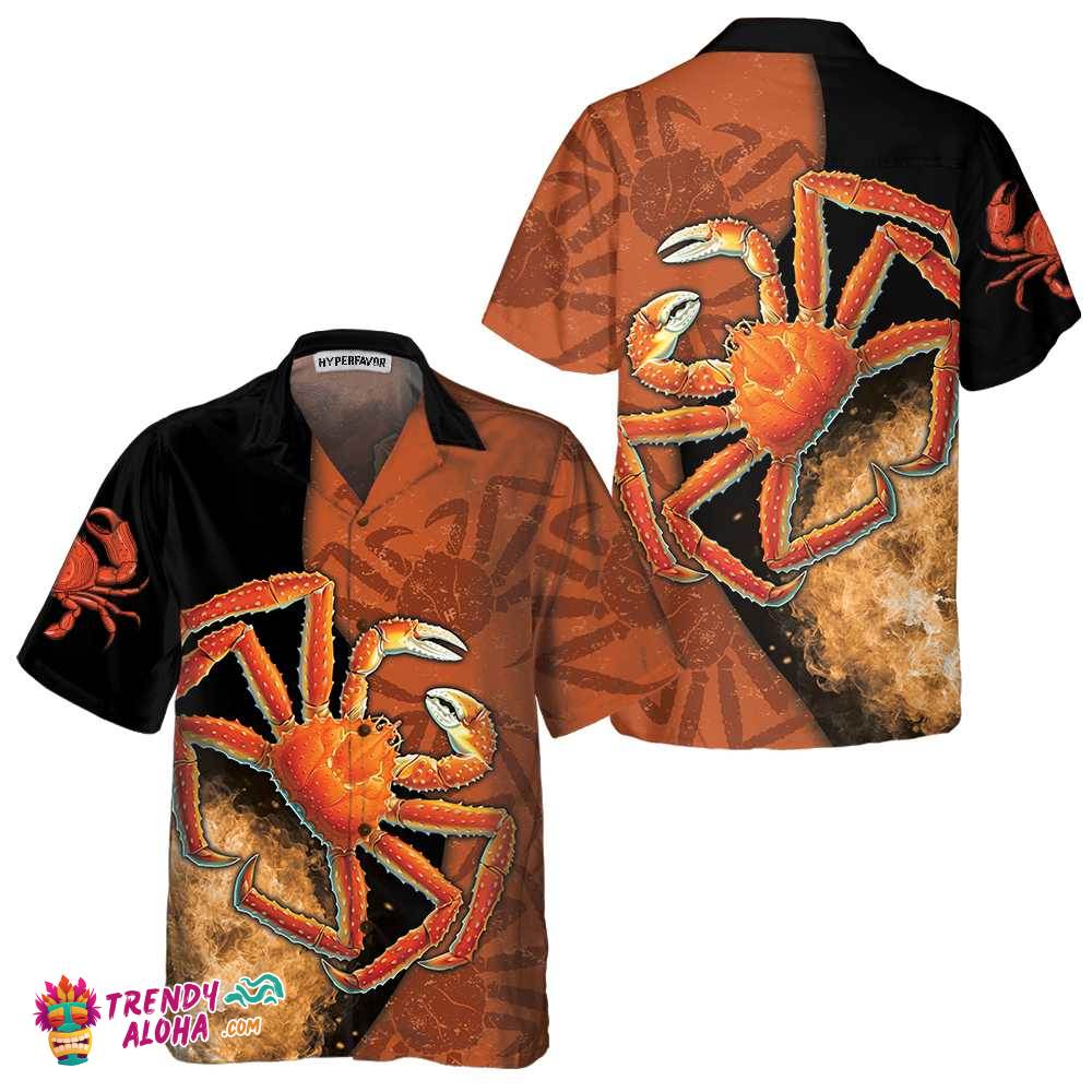 King Crab Hawaiian Shirt, Cool Crab Shirt For Men, King Crab Gift