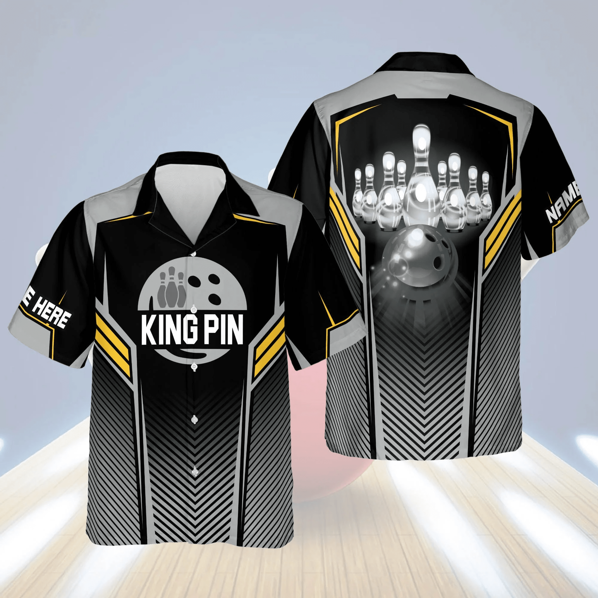 King Pins Button-Down Trendy Hawaiian Shirt, Bowling Trendy Hawaiian Shirt For Men, Bowling Team Shirt King Pins Button-Down Trendy Hawaiian Shirt, Bowling Trendy Hawaiian Shirt For Men, Bowling Team Shirt
