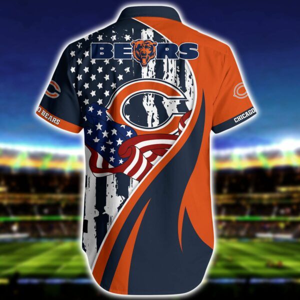 Kingkong Godzilla: NFL Chicago Bears Hawaiian Shirt, Short