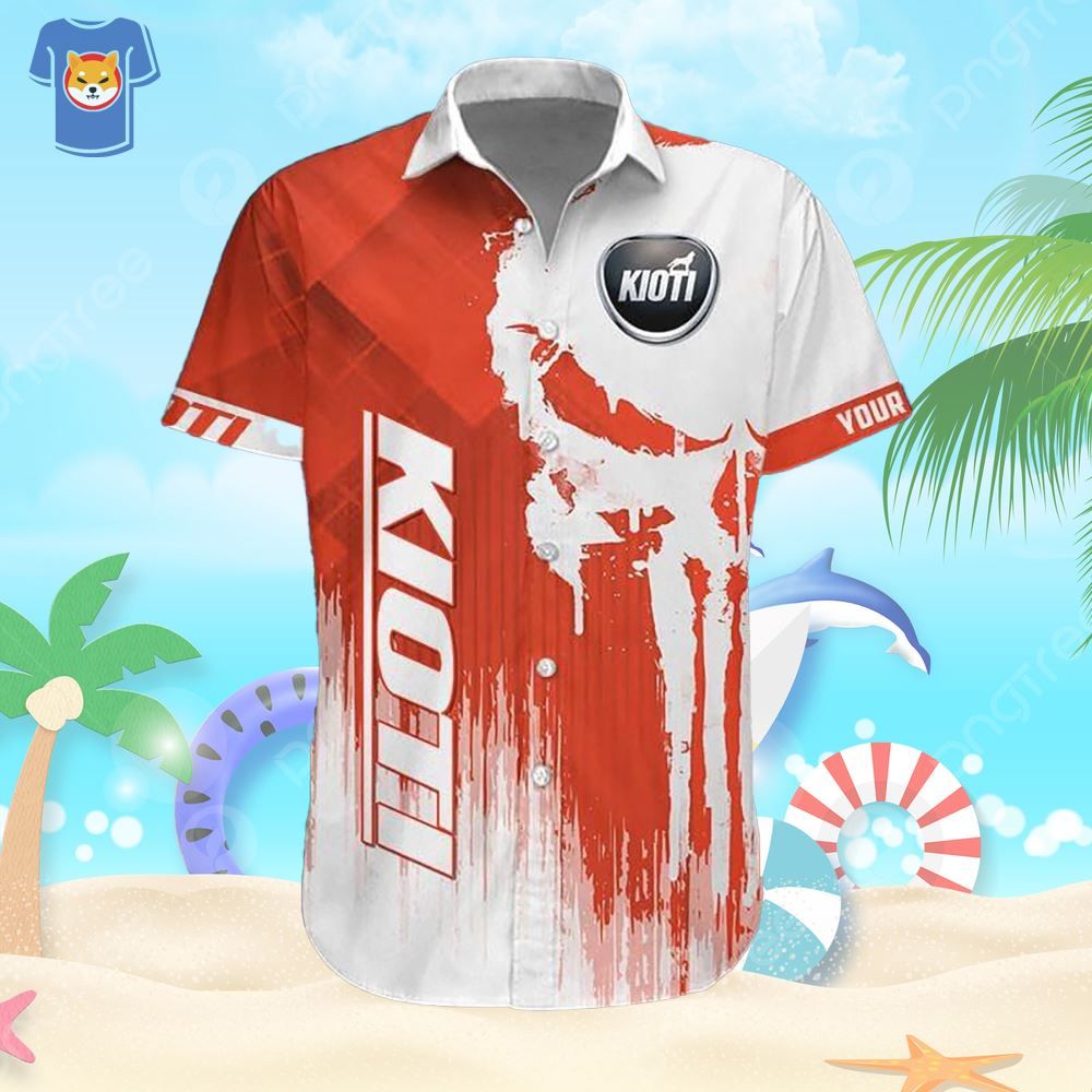Kioti Tractor Logo 3D Hawaiian Shirt Custom Name Summer Gift For Men And Women Kioti Tractor Logo 3D Hawaiian Shirt Custom Name Summer Gift For Men And Women